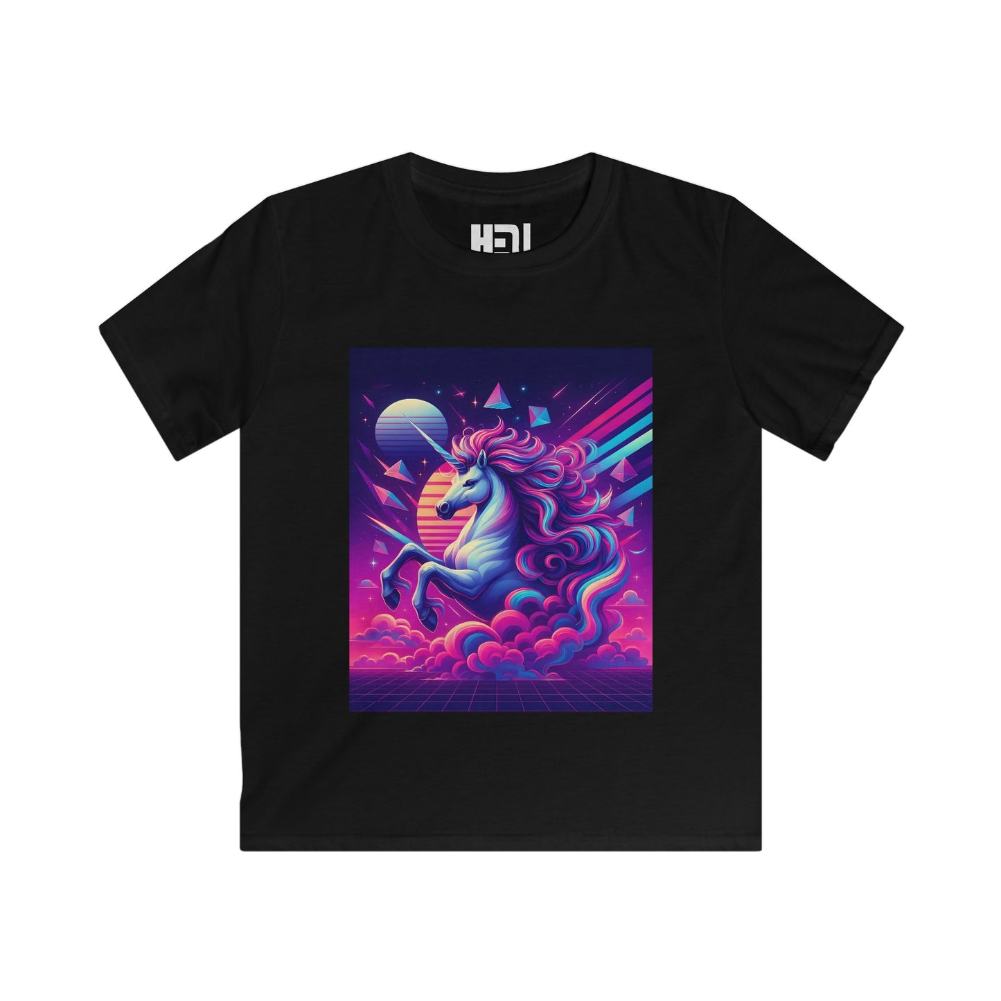 Kids Unicorn Retrowave T-Shirt