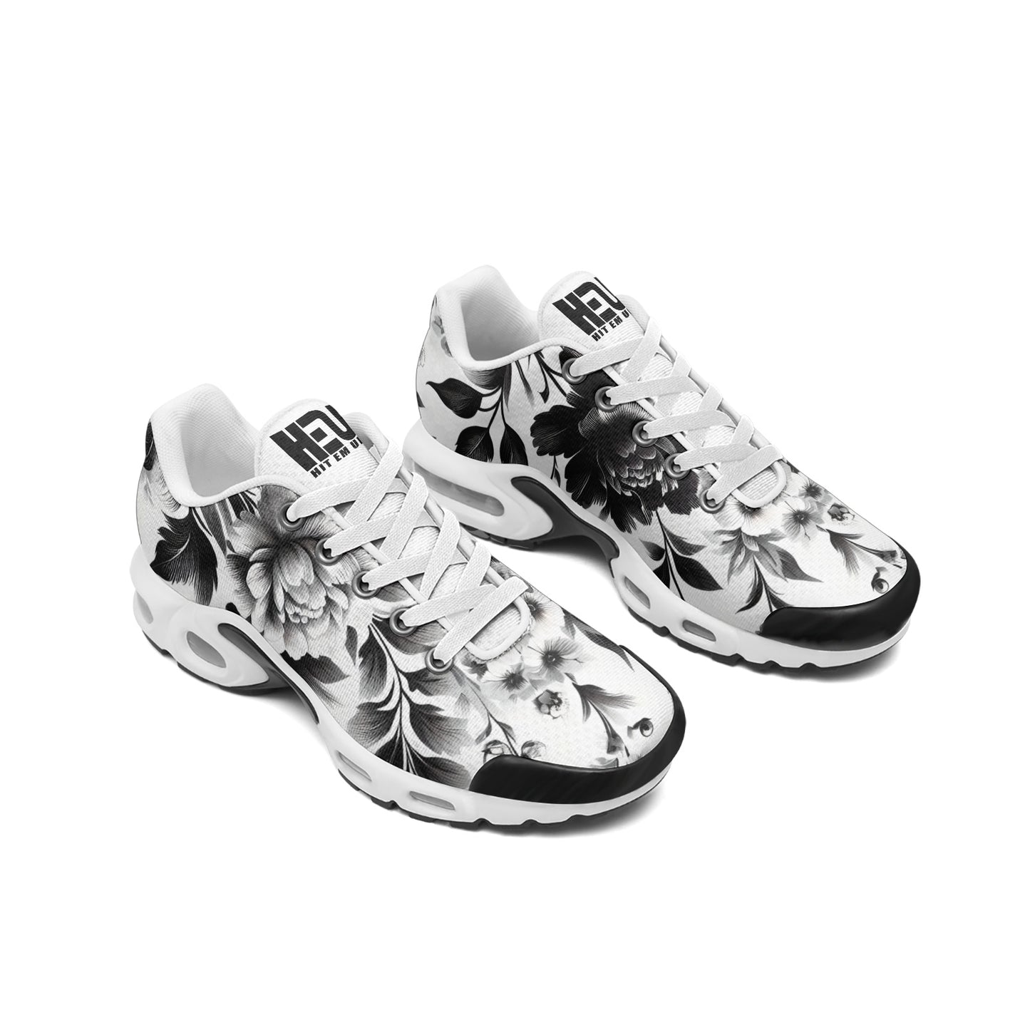 HEU Black Fly Flex Mesh Tech Sneakers