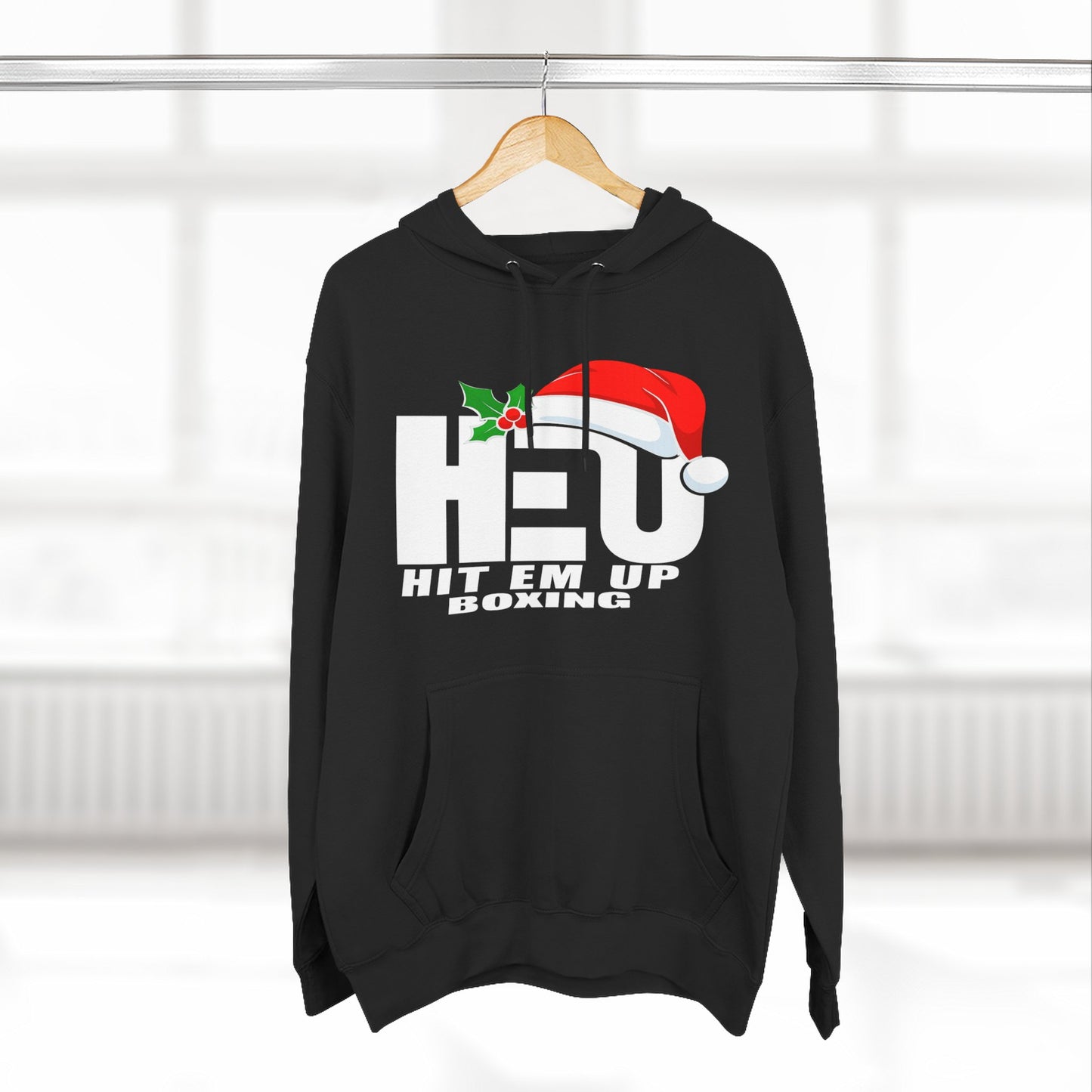 HEU Boxing Santa Hat Hoodie