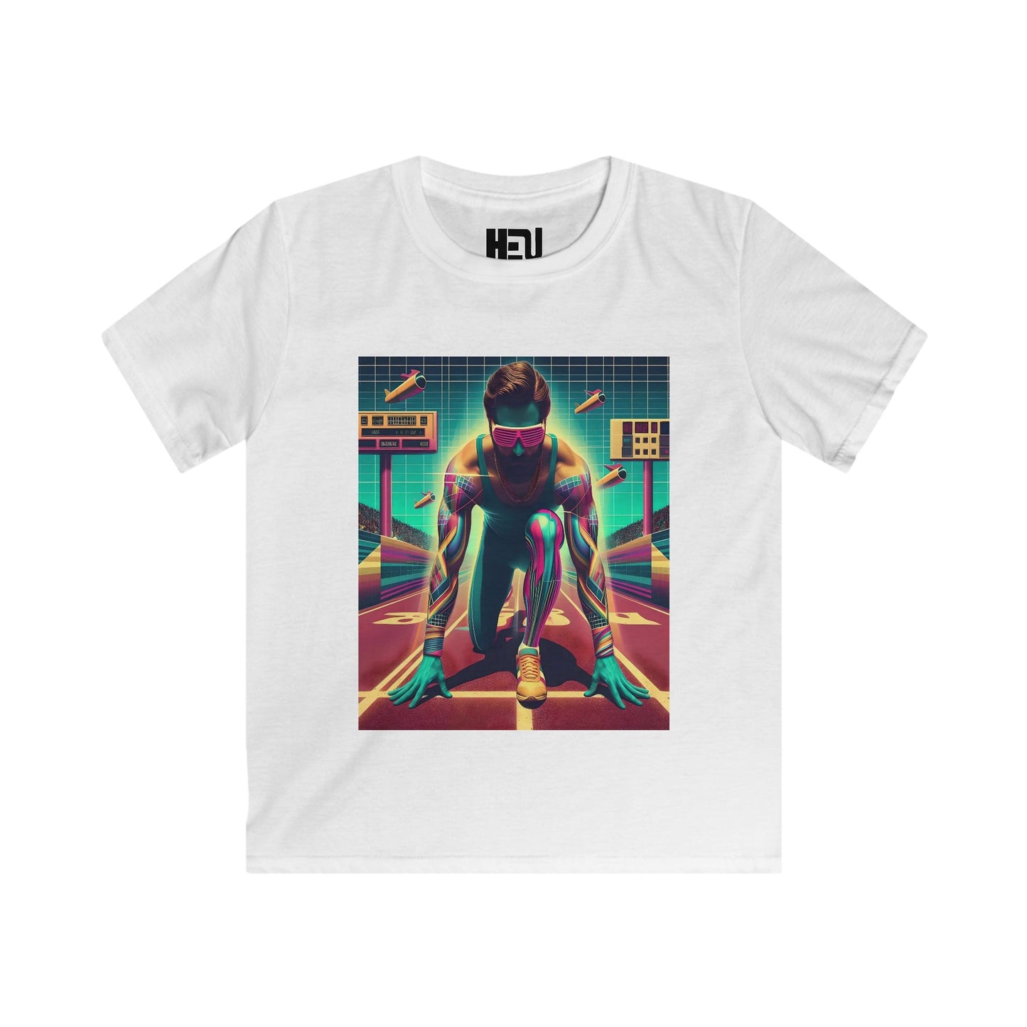 HEU Boxing Retrowave Remix Kids T-Shirt