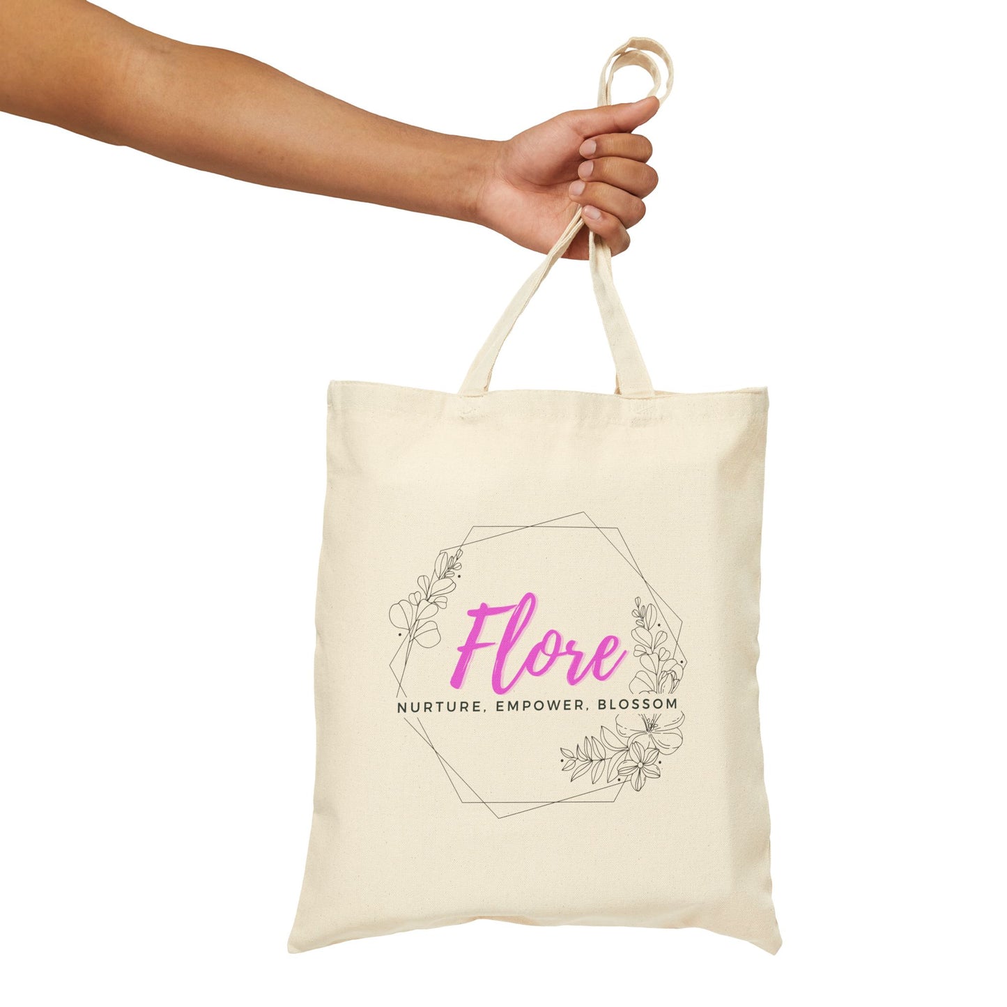 Flore Cotton Canvas Tote Bag – Nurture, Empower, Blossom