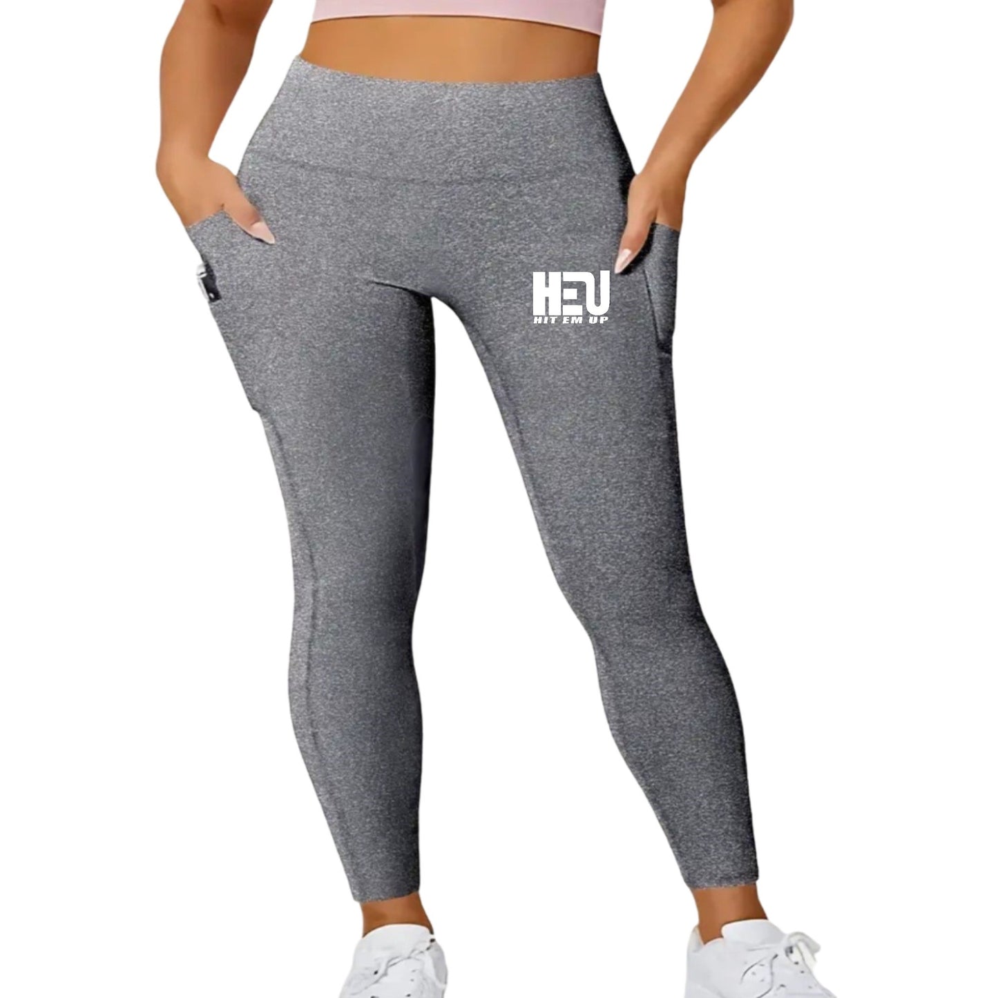 Grey Women's HEU Logo Print Leggings