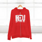 HEU Hit Em Up Unisex Full Zip Hoodie - White Logo