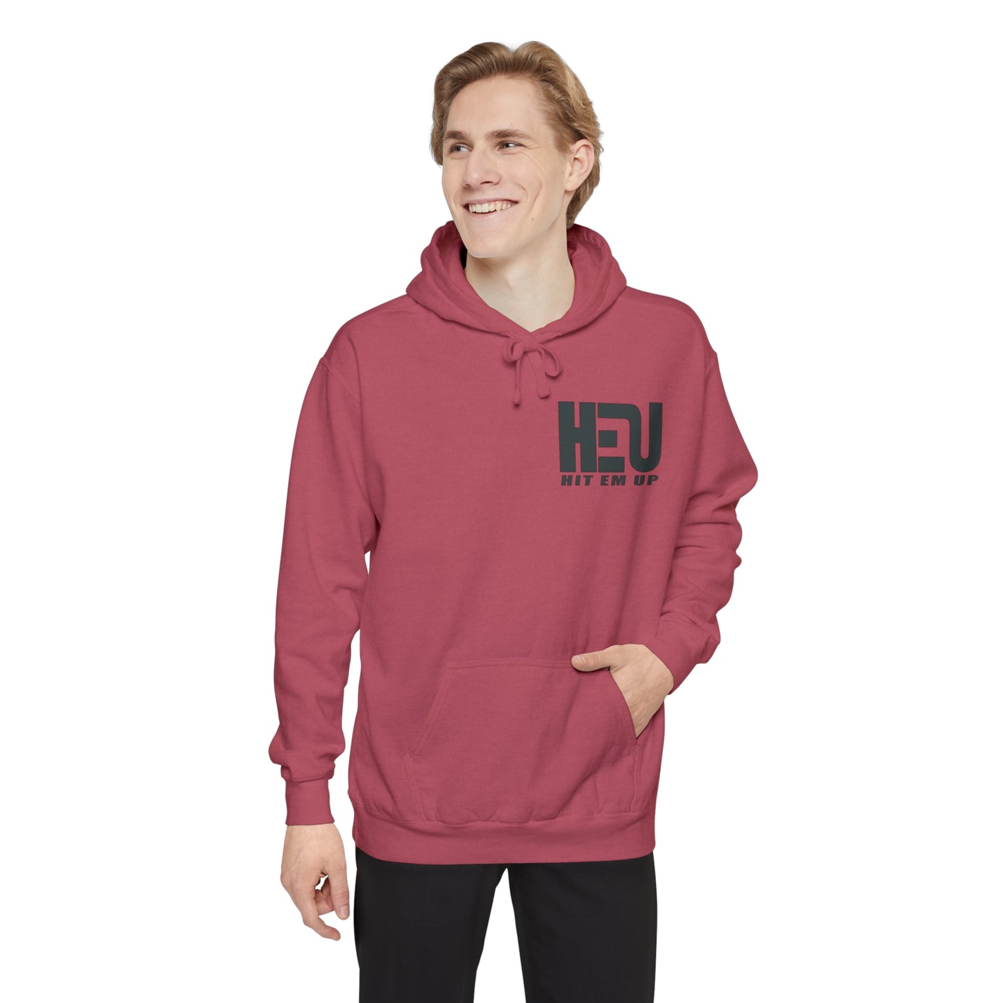 Dual Logo HEU Boxing Heavyweight Unisex Hoodie - Black Logo