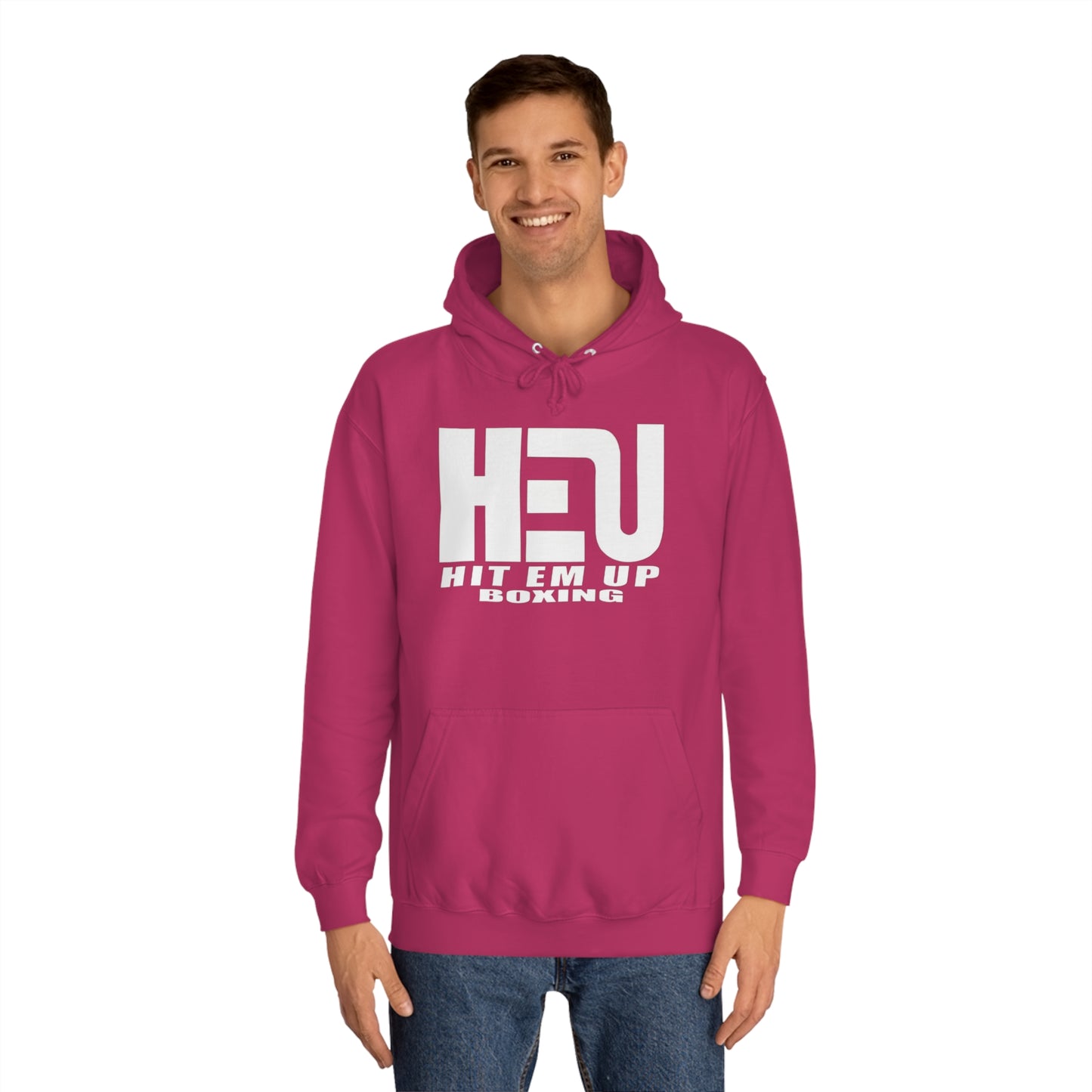 HEU Boxing Unisex Hoodie - White Logo