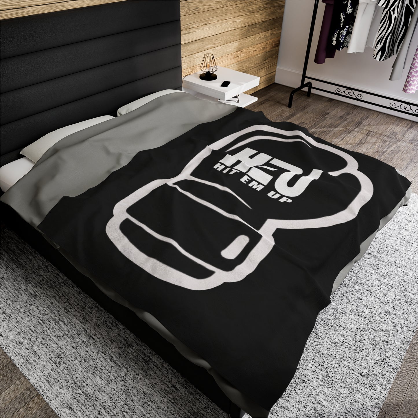 HEU Boxing Glove Logo Plush Blanket