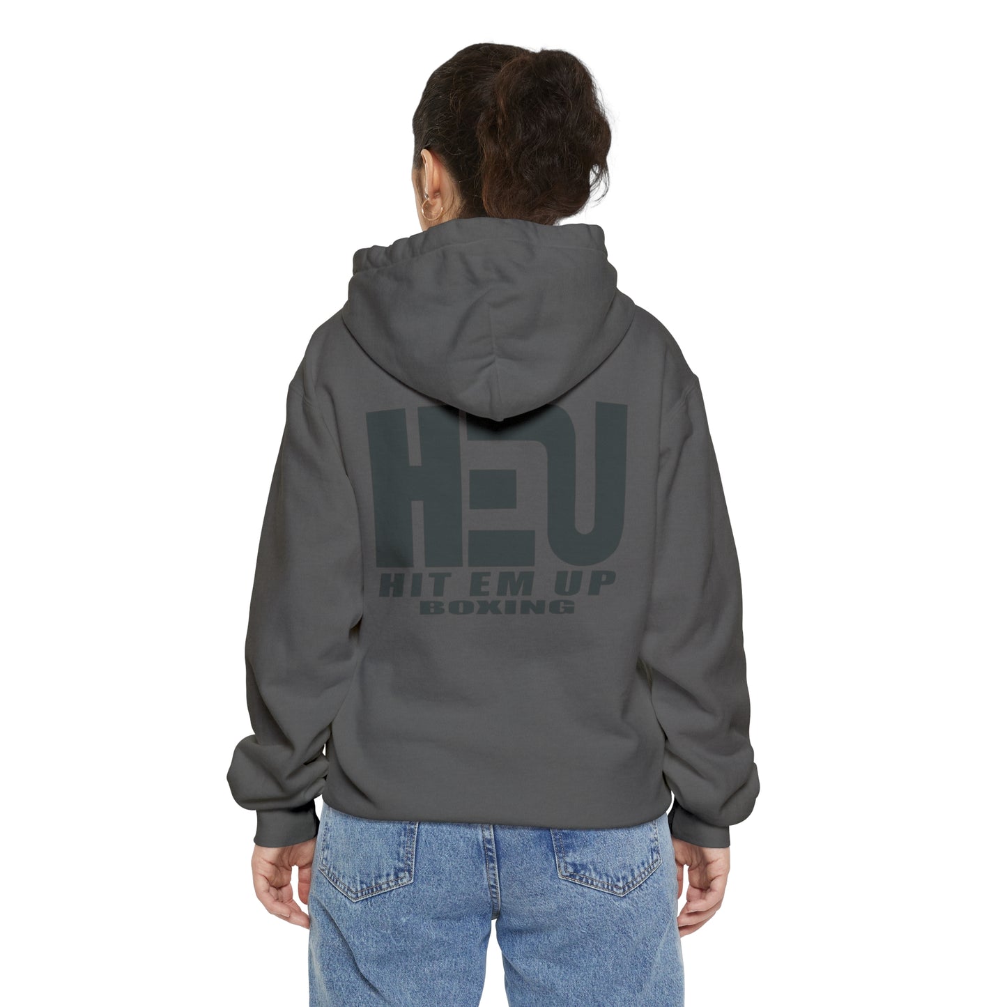 Dual Logo HEU Boxing Heavyweight Unisex Hoodie - Black Logo