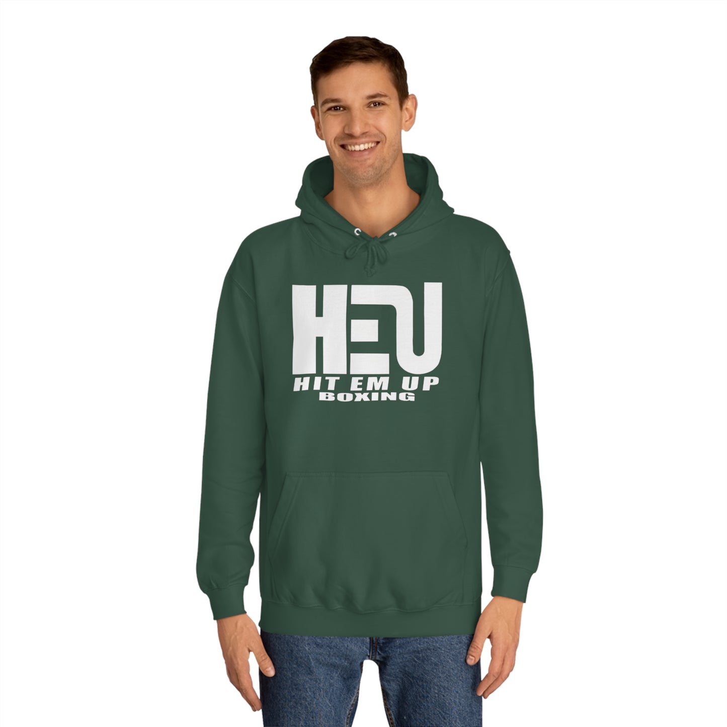 HEU Boxing Unisex Hoodie - White Logo