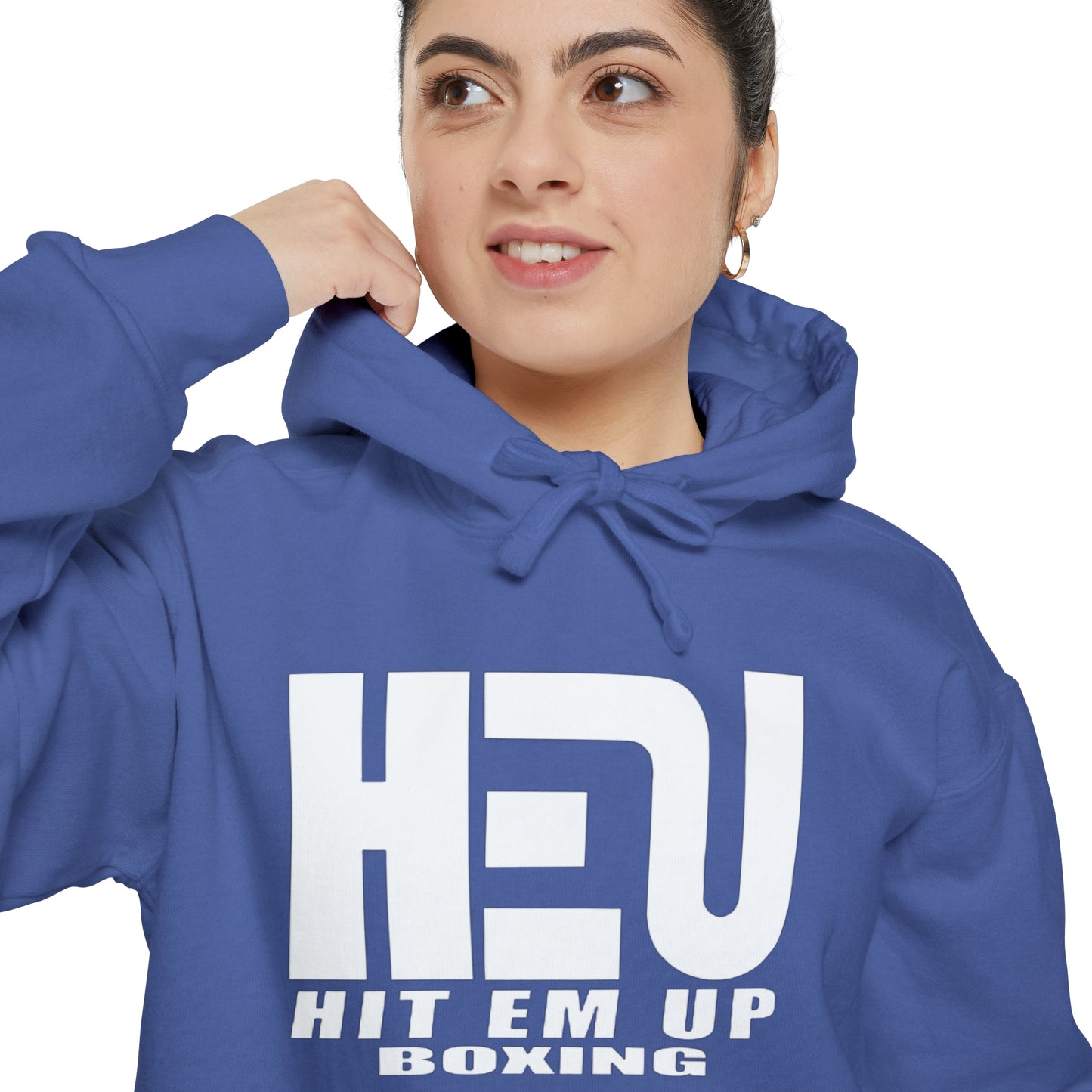 HEU Boxing Heavyweight Unisex Hoodie - White Logo