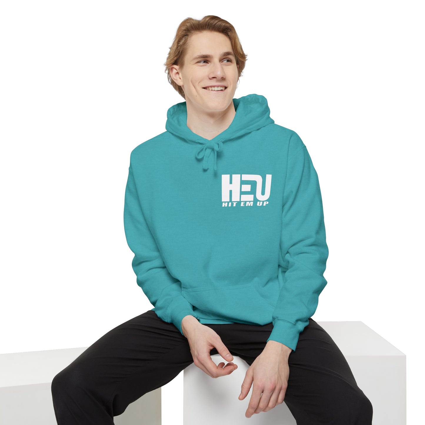 Dual Logo HEU Boxing Heavyweight Unisex Hoodie - White Logo