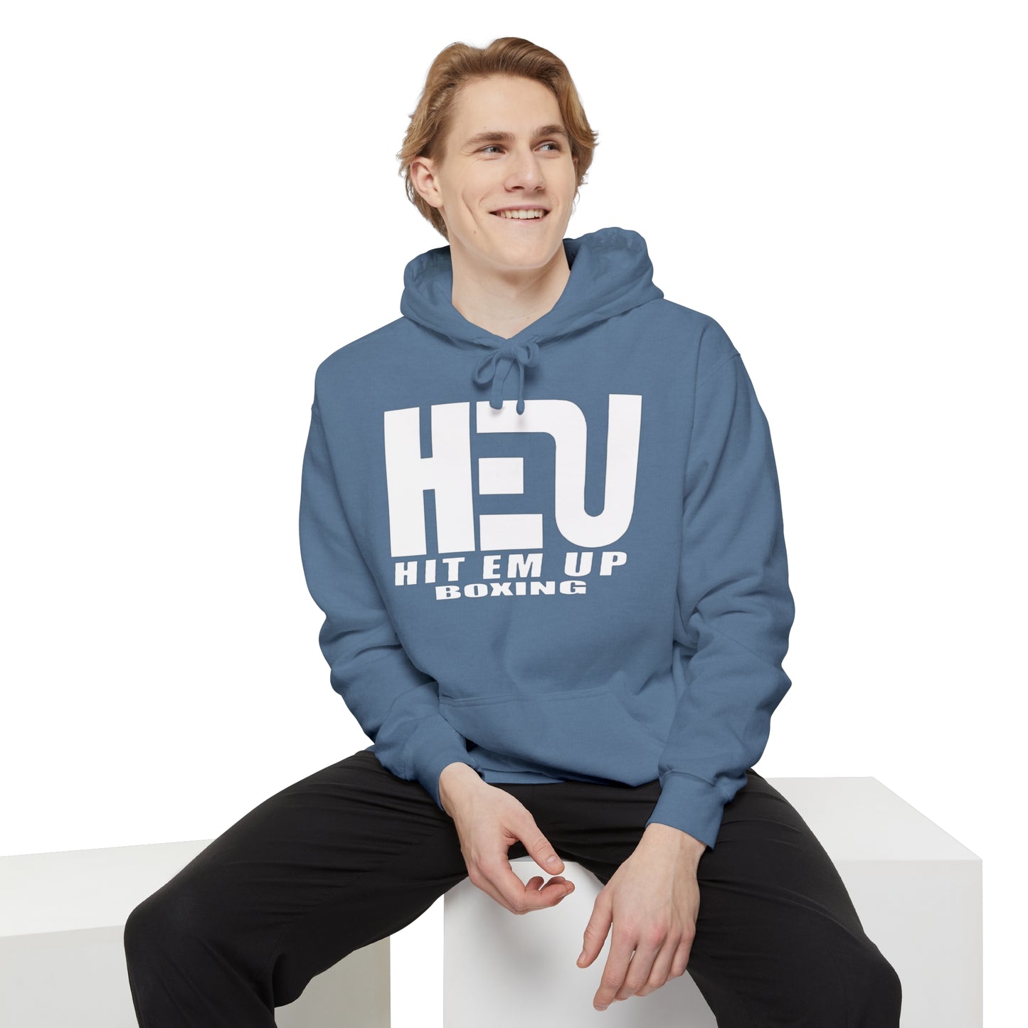 HEU Boxing Heavyweight Unisex Hoodie - White Logo