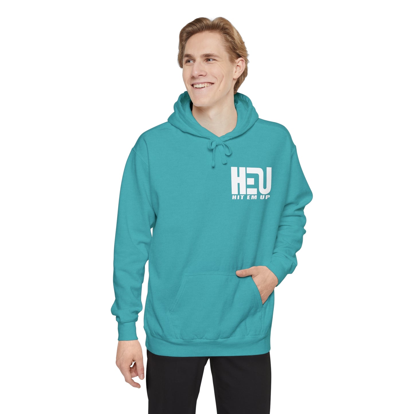 Dual Logo HEU Boxing Heavyweight Unisex Hoodie - White Logo