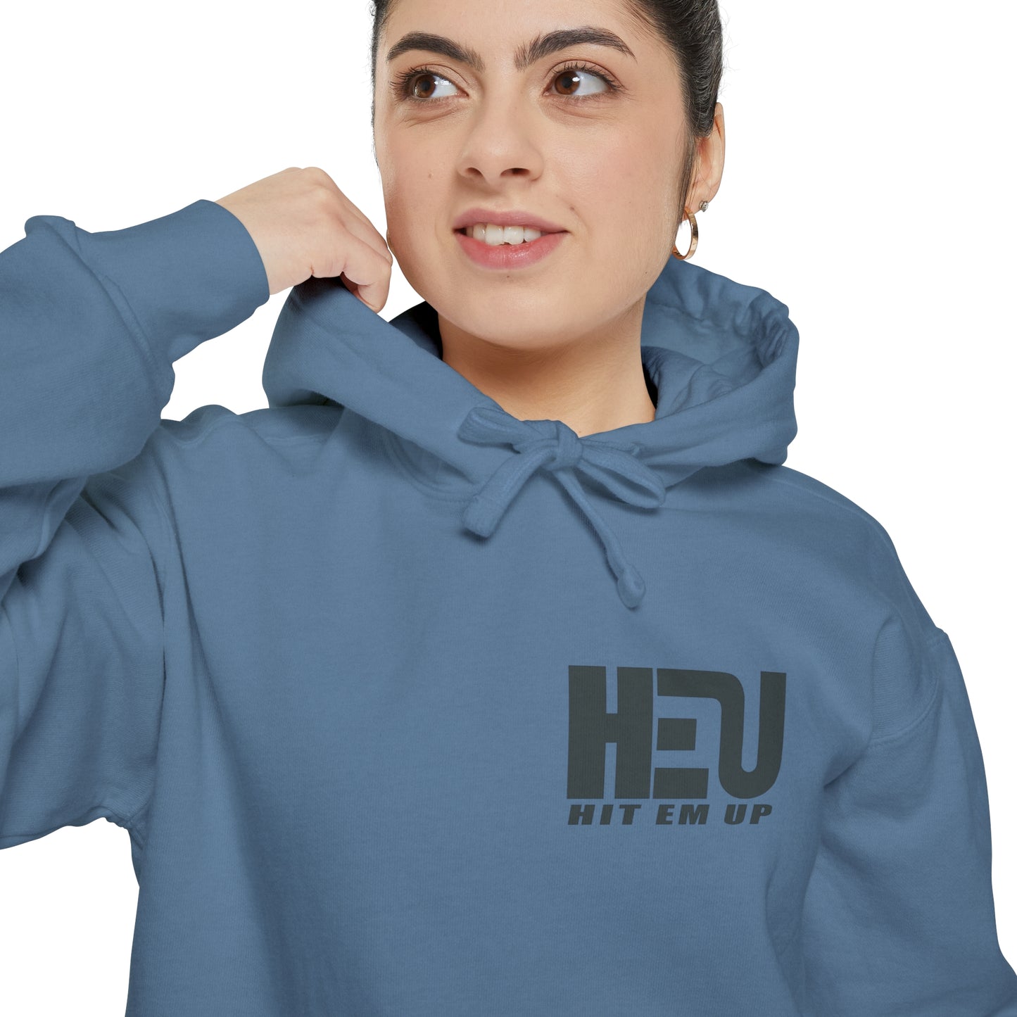 Dual Logo HEU Boxing Heavyweight Unisex Hoodie - Black Logo