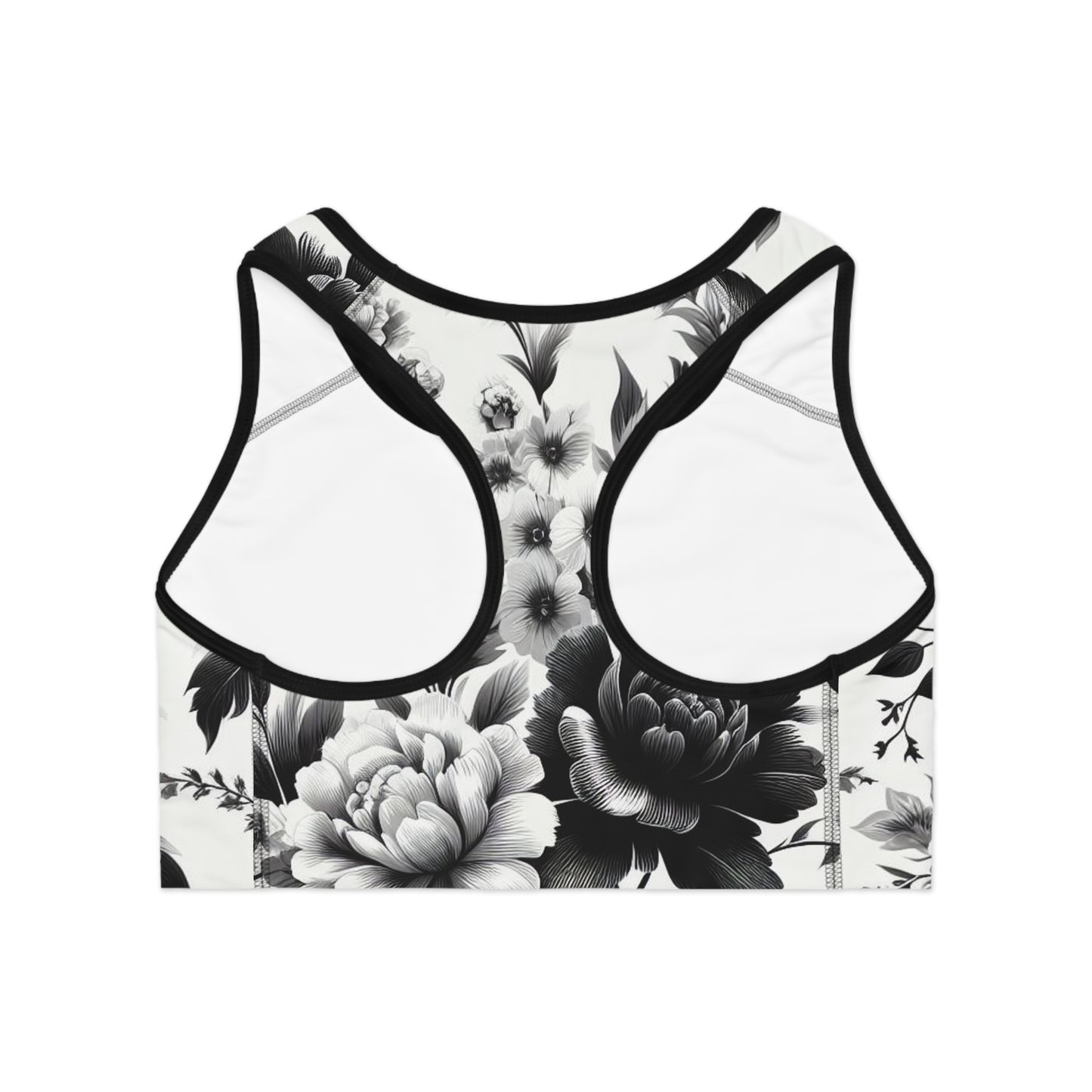 HEU Floral White Sports Bra