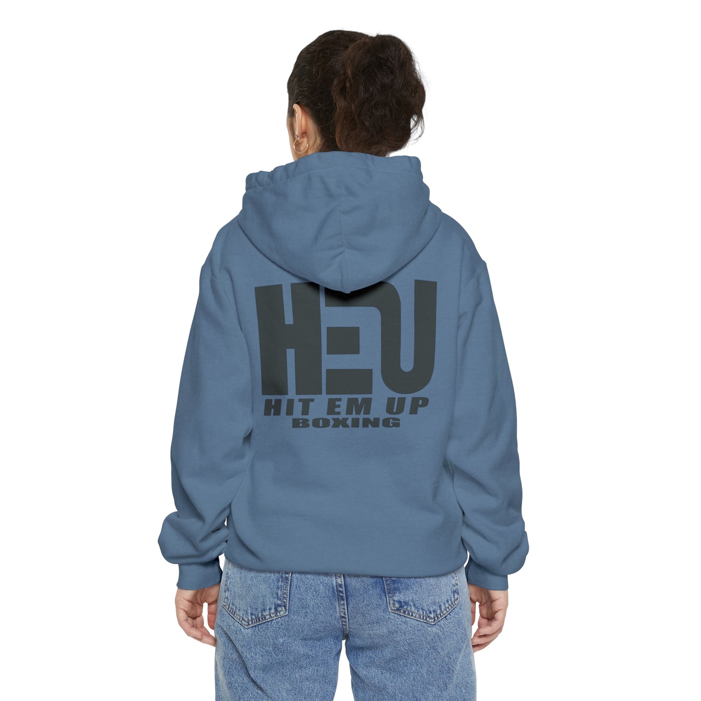 Dual Logo HEU Boxing Heavyweight Unisex Hoodie - Black Logo