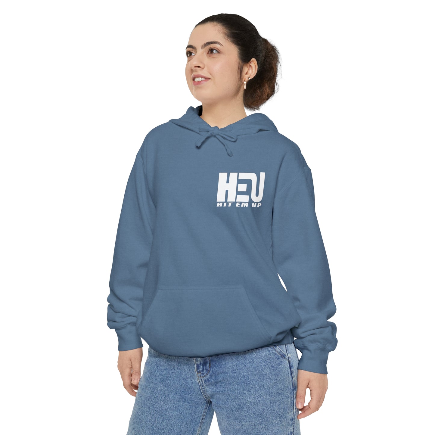 Dual Logo HEU Boxing Heavyweight Unisex Hoodie - White Logo