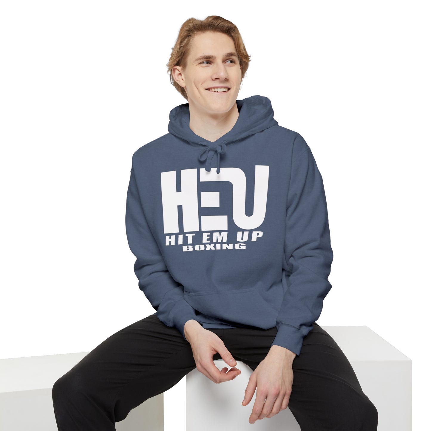 HEU Boxing Heavyweight Unisex Hoodie - White Logo