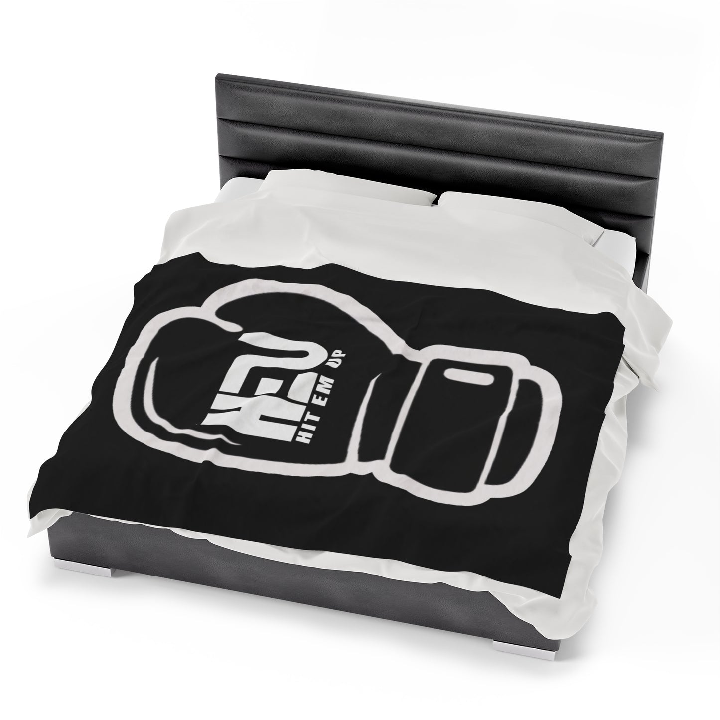 HEU Boxing Glove Logo Plush Blanket