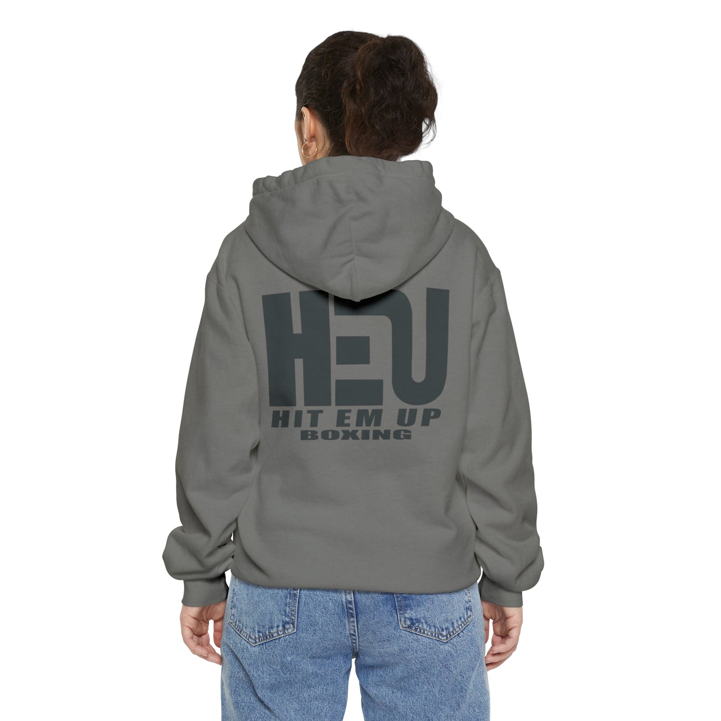 Dual Logo HEU Boxing Heavyweight Unisex Hoodie - Black Logo