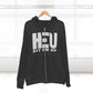 HEU Hit Em Up Unisex Full Zip Hoodie - White Logo