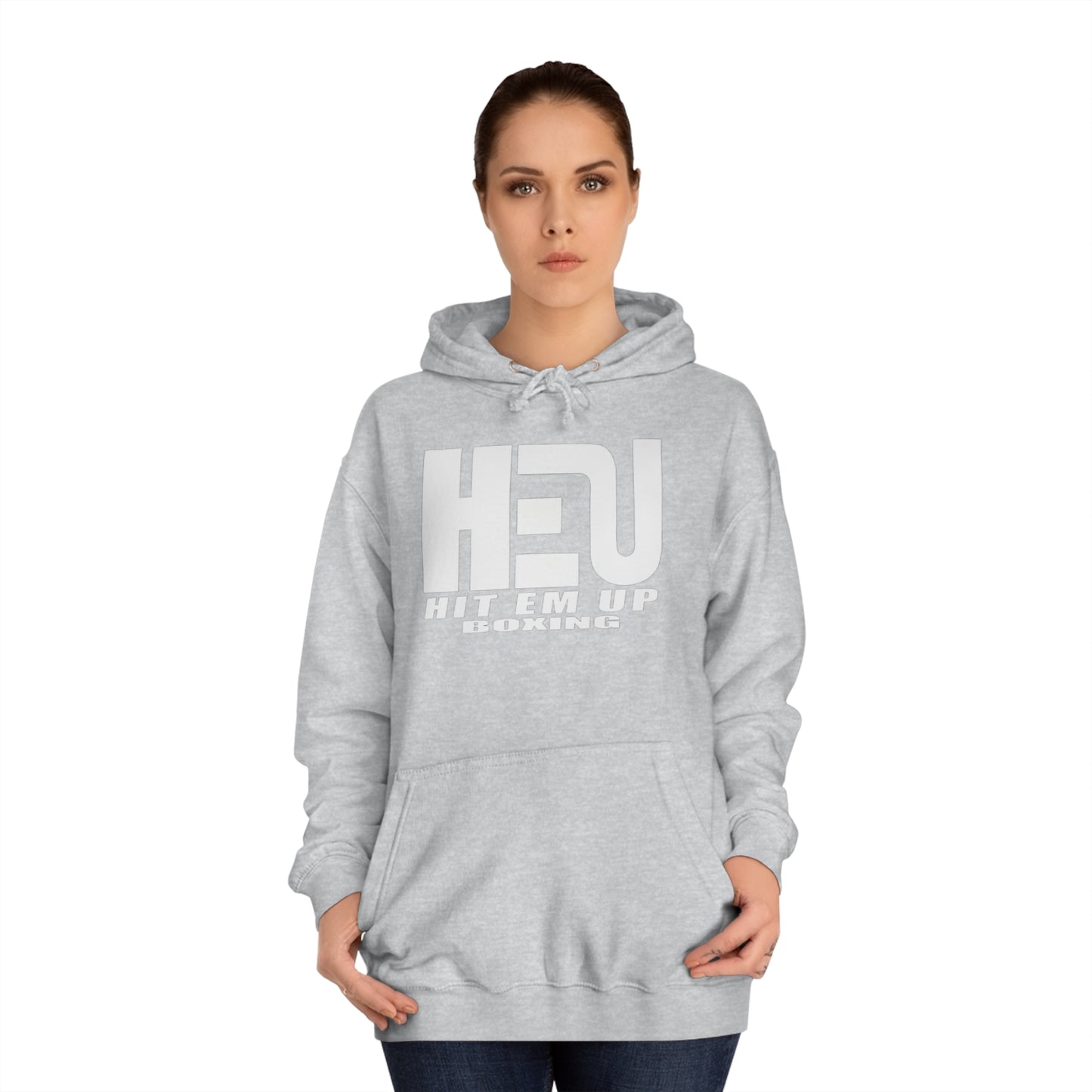 HEU Boxing Unisex Hoodie - White Logo