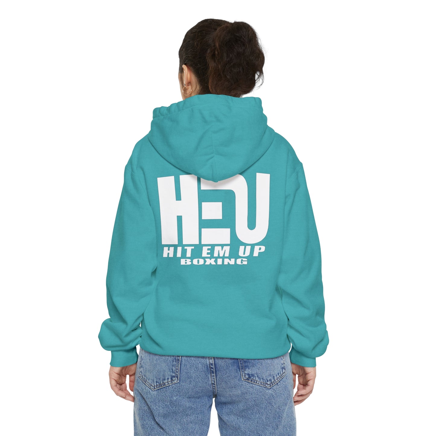 Dual Logo HEU Boxing Heavyweight Unisex Hoodie - White Logo