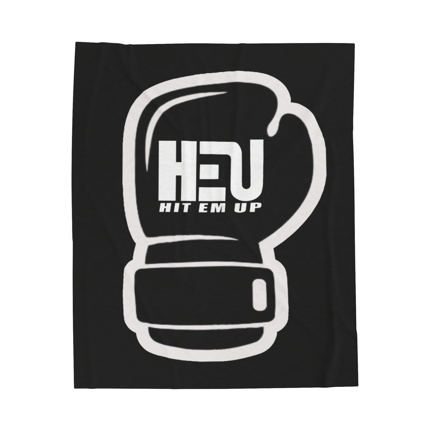 HEU Boxing Glove Logo Plush Blanket