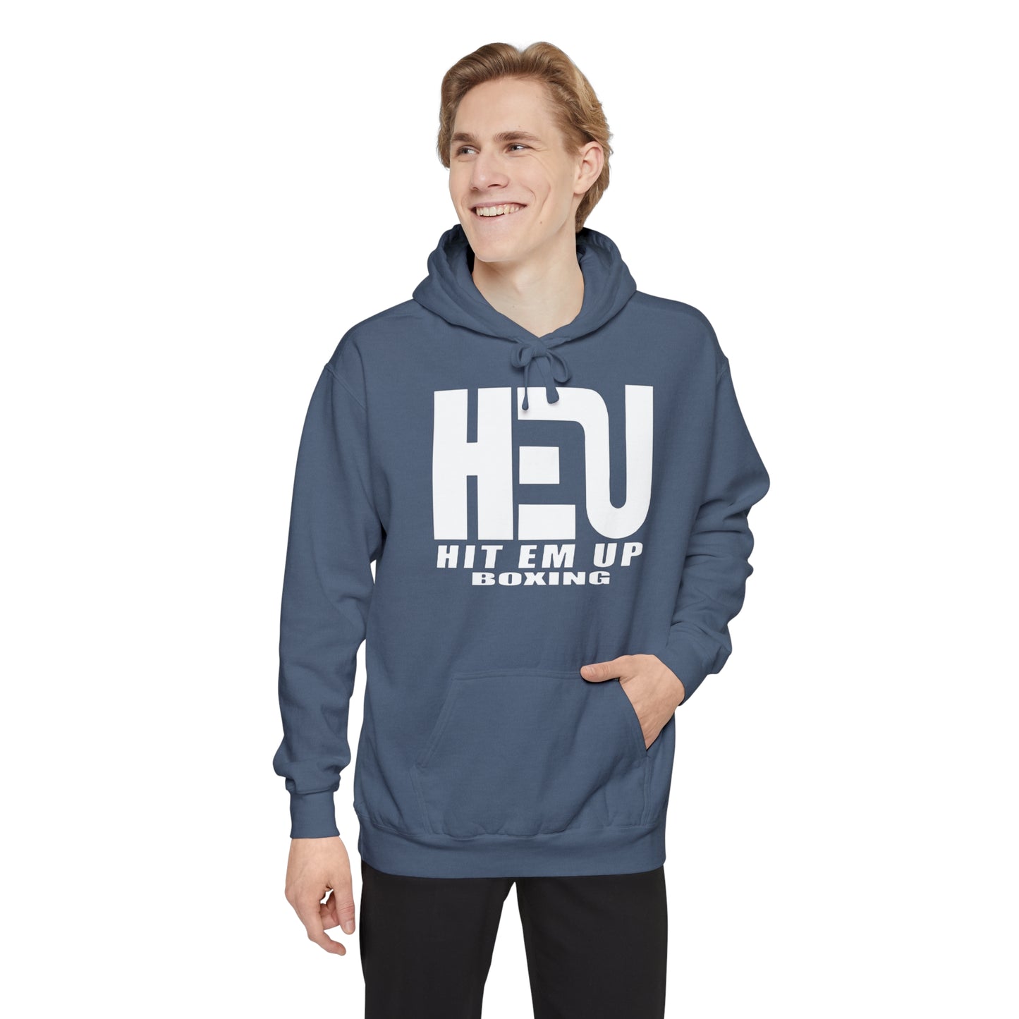 HEU Boxing Heavyweight Unisex Hoodie - White Logo