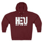 HEU Hit Em Up Unisex Full Zip Hoodie - White Logo