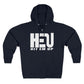 HEU Hit Em Up Unisex Full Zip Hoodie - White Logo