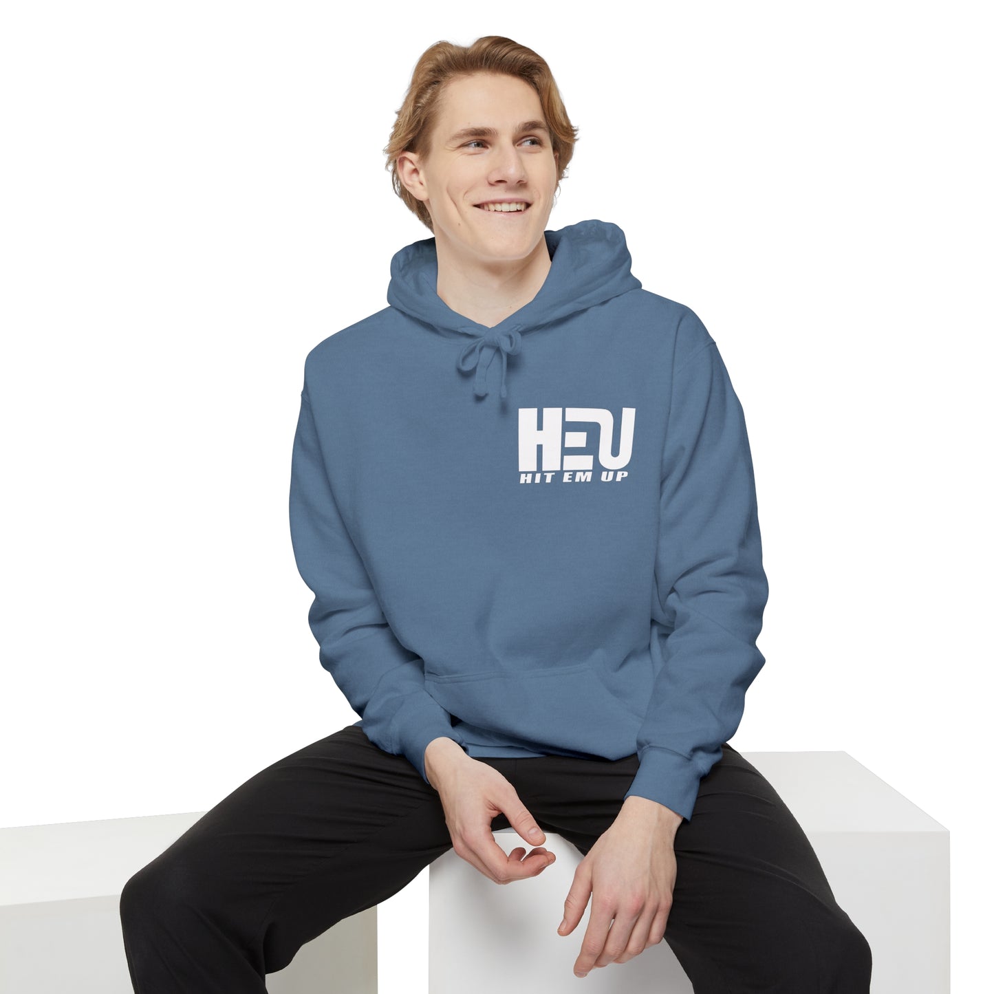 Dual Logo HEU Boxing Heavyweight Unisex Hoodie - White Logo