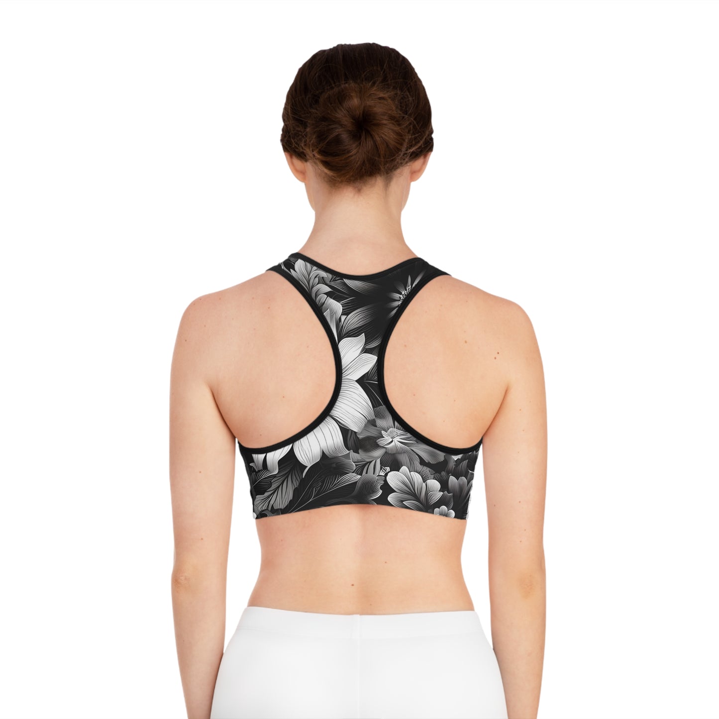 HEU Floral Black Sports Bra