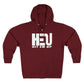 HEU Hit Em Up Unisex Full Zip Hoodie - White Logo