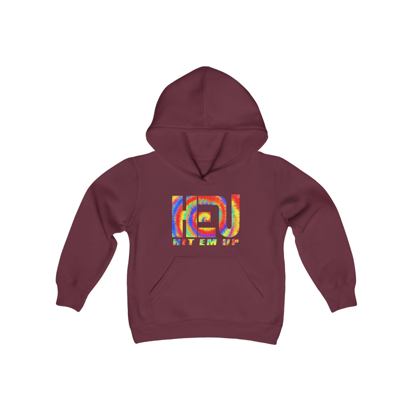 Hit Em Up Tie Dye Youth Hooded Sweatshirt