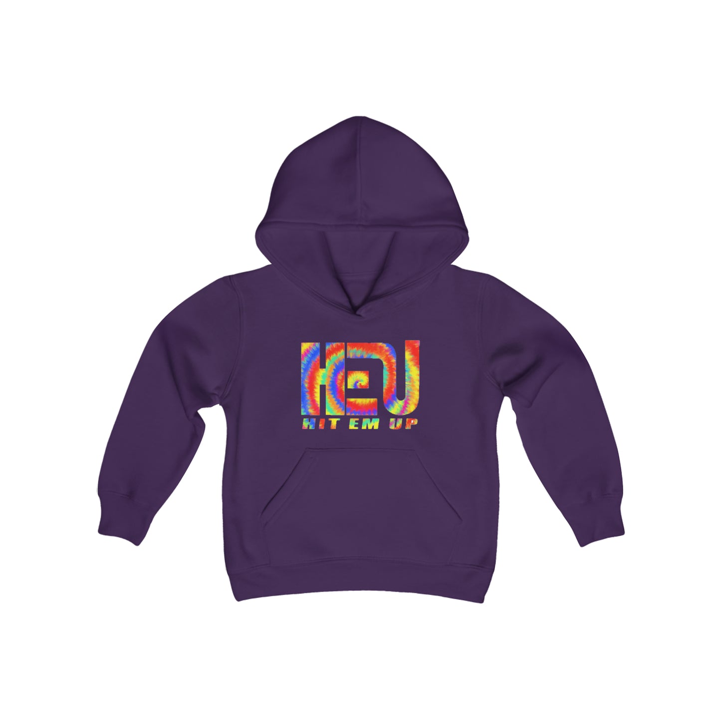 Hit Em Up Tie Dye Youth Hooded Sweatshirt