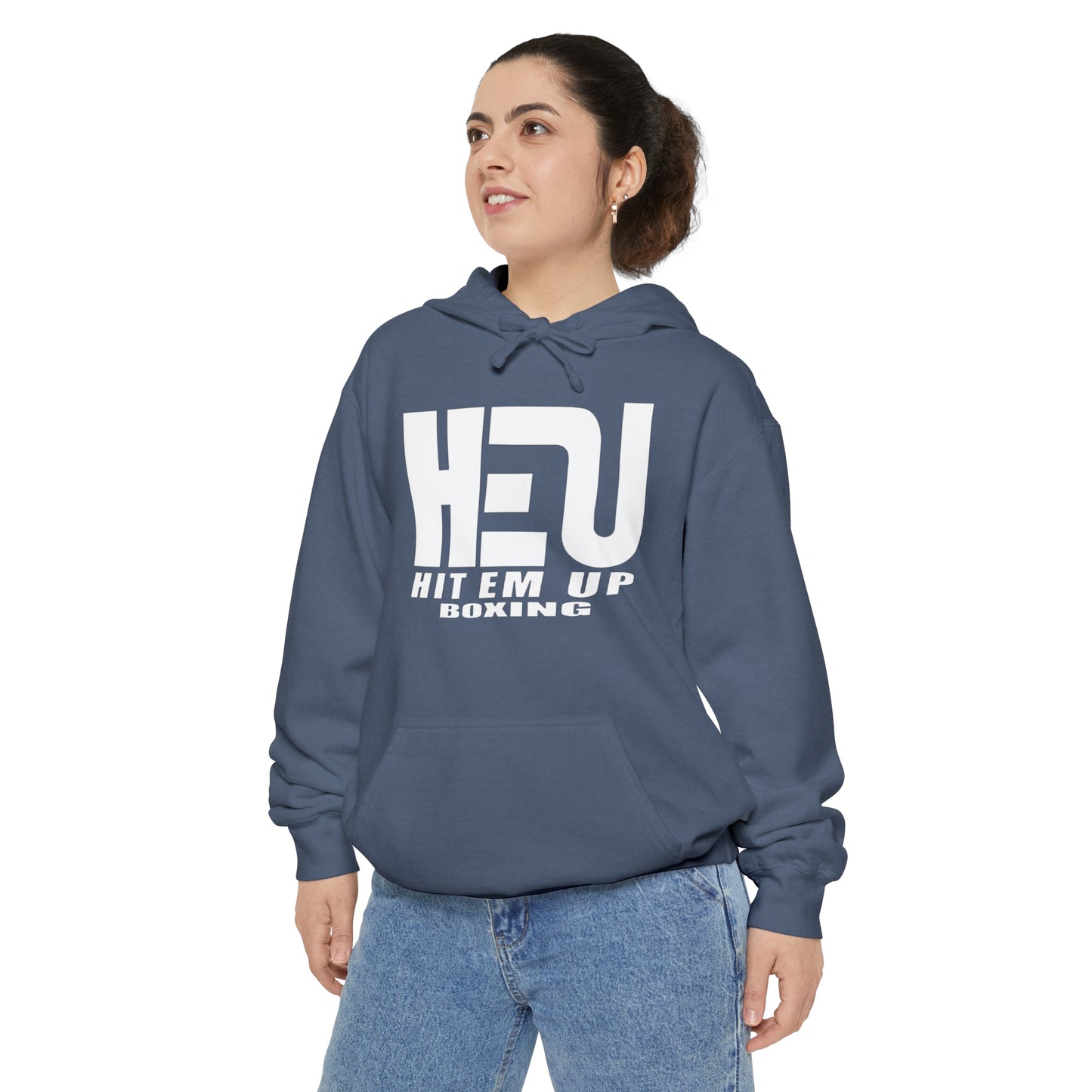 HEU Boxing Heavyweight Unisex Hoodie - White Logo