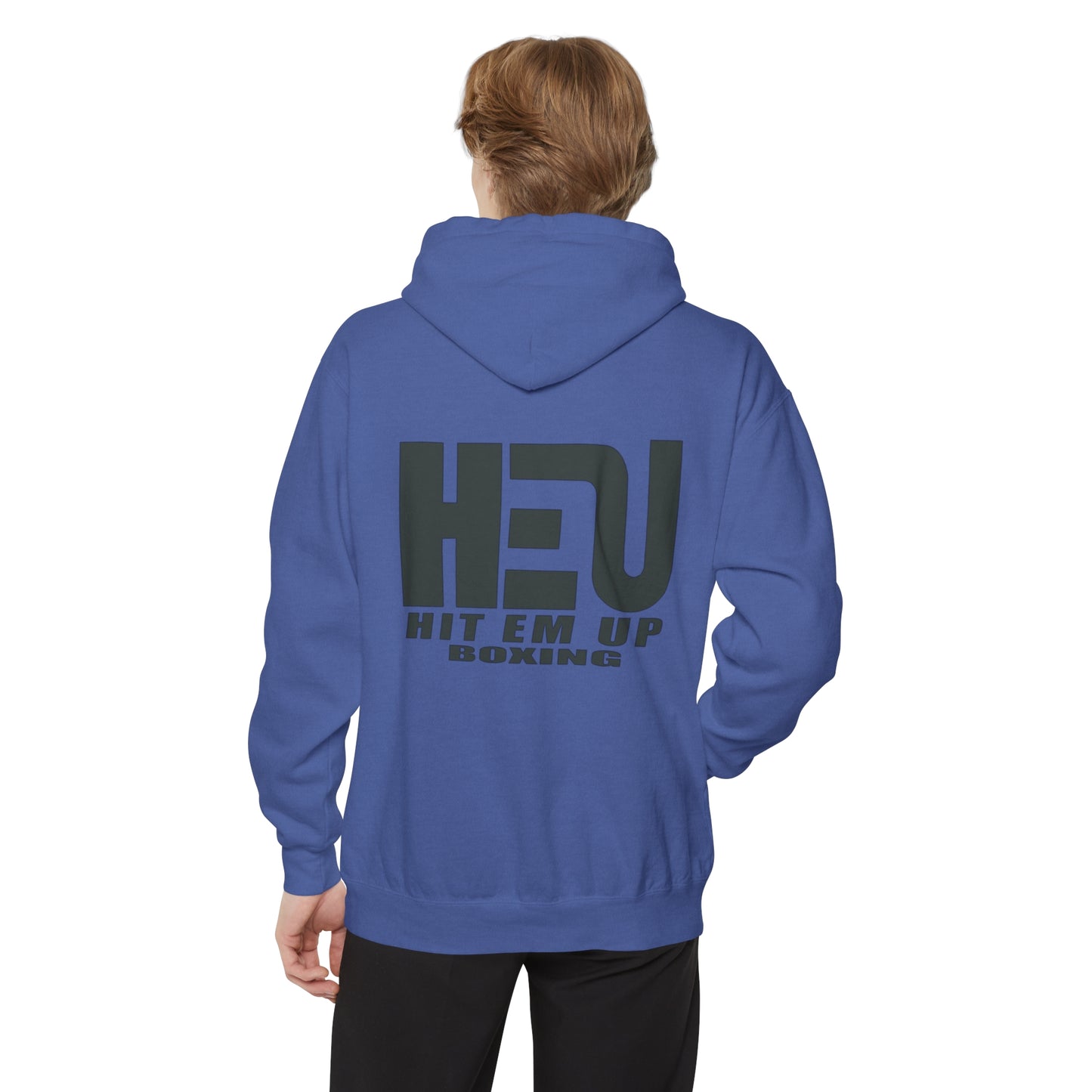 Dual Logo HEU Boxing Heavyweight Unisex Hoodie - Black Logo