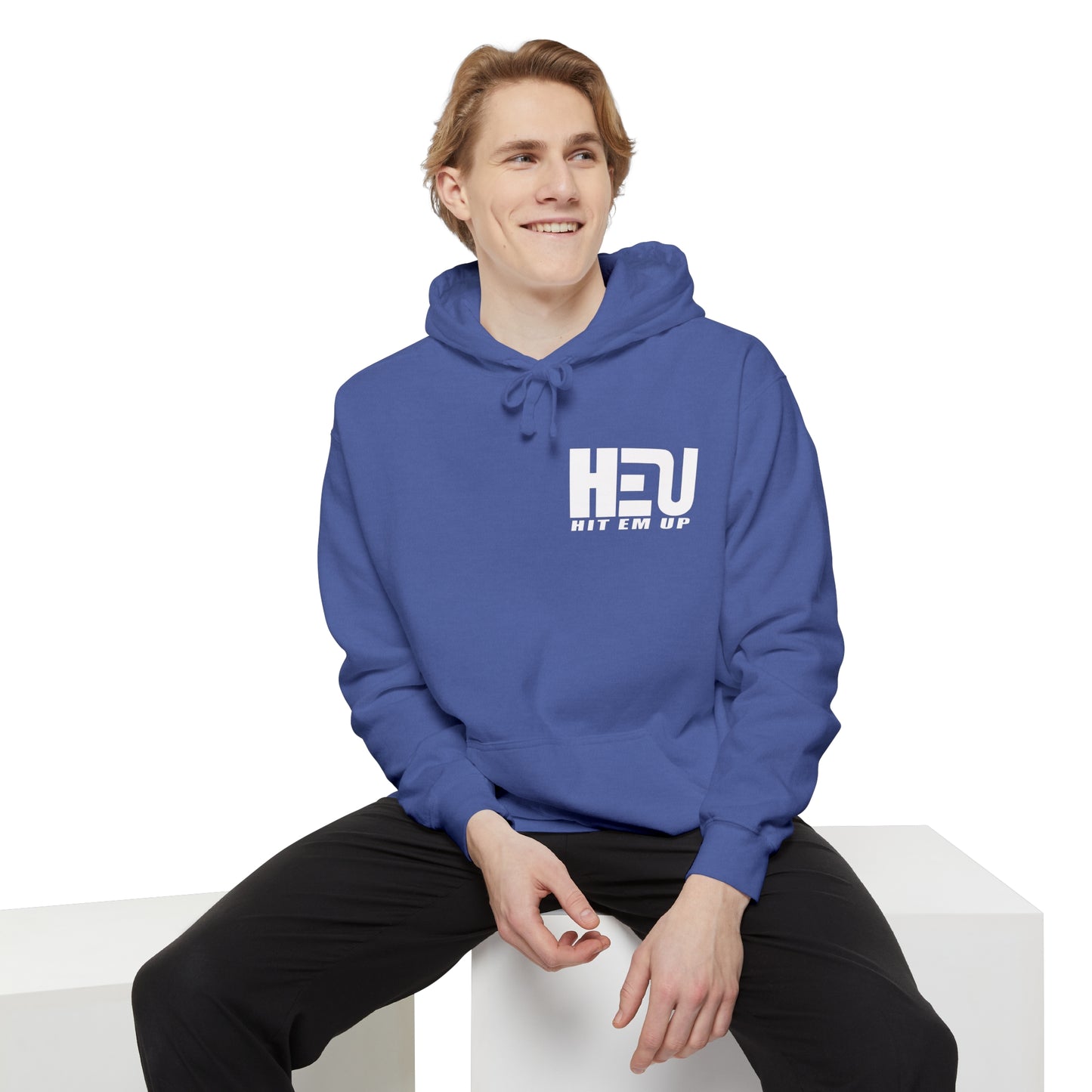 Dual Logo HEU Boxing Heavyweight Unisex Hoodie - White Logo