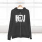 HEU Hit Em Up Unisex Full Zip Hoodie - White Logo