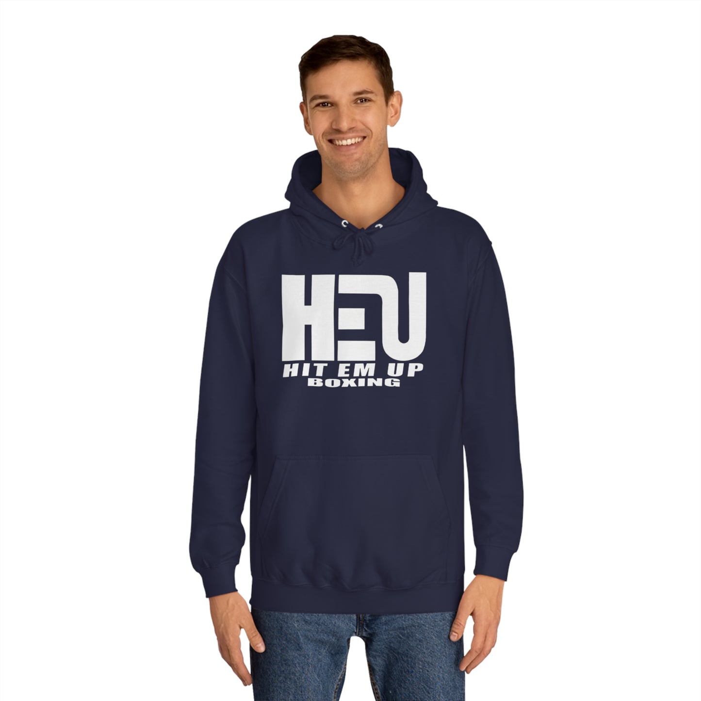 HEU Boxing Unisex Hoodie - White Logo