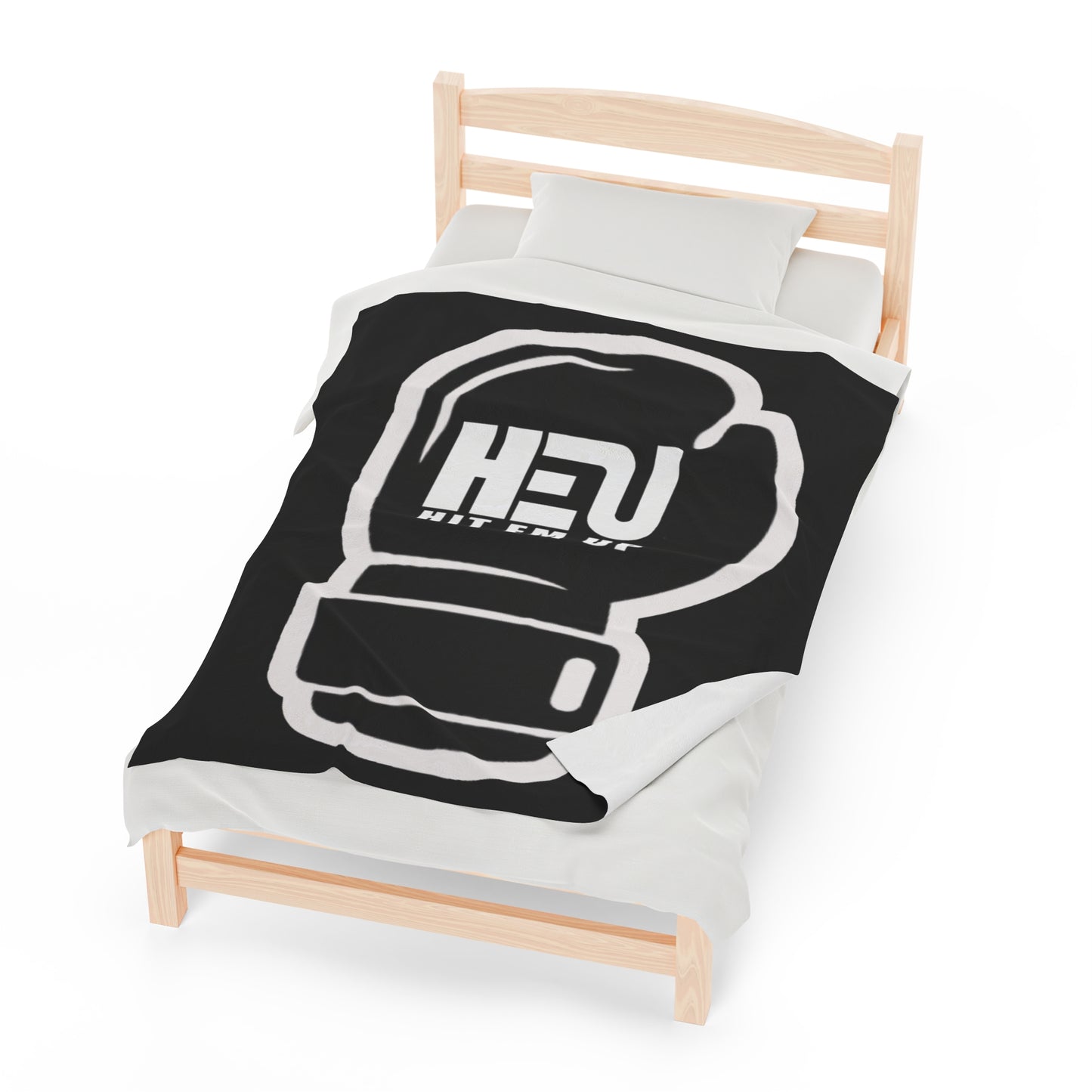 HEU Boxing Glove Logo Plush Blanket