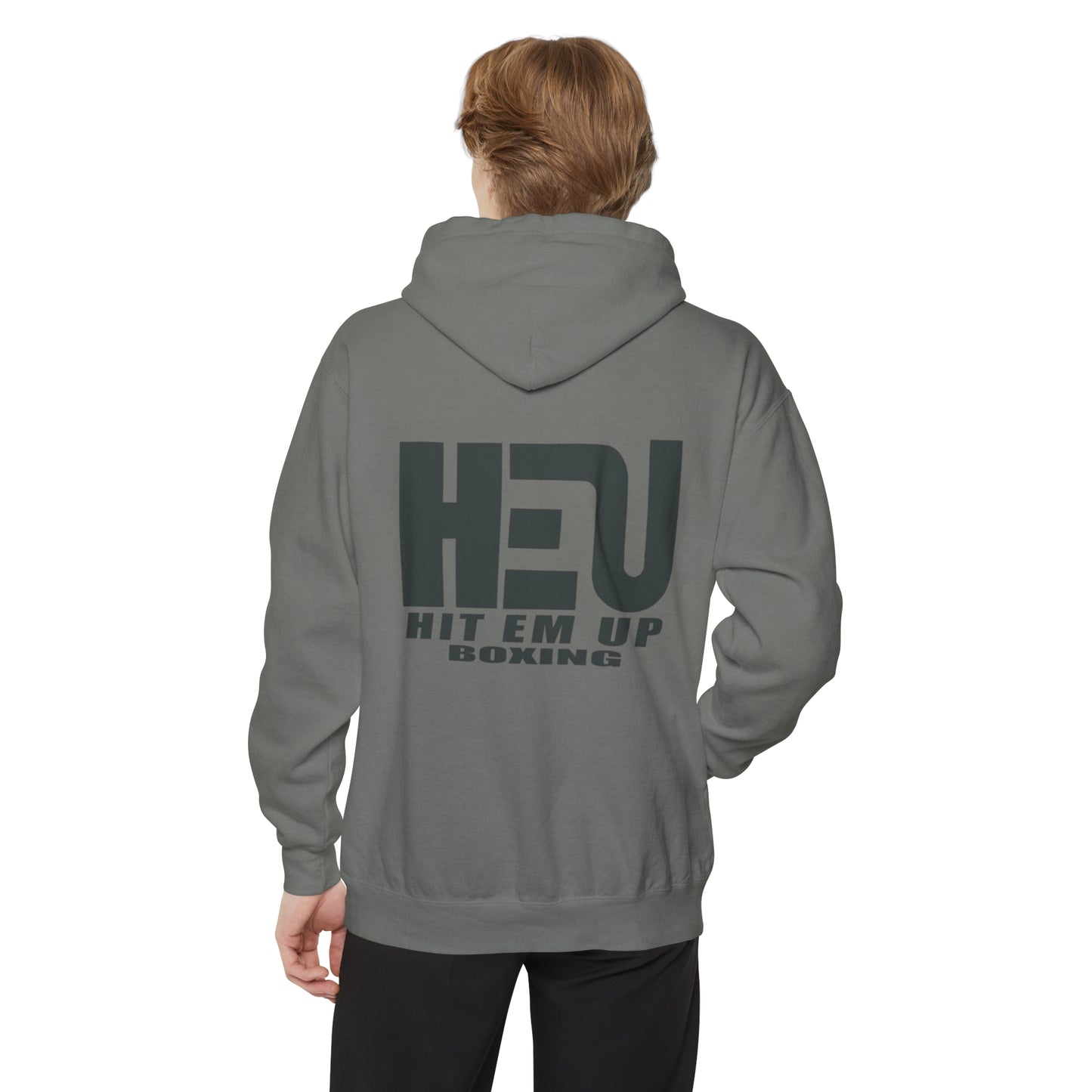 Dual Logo HEU Boxing Heavyweight Unisex Hoodie - Black Logo