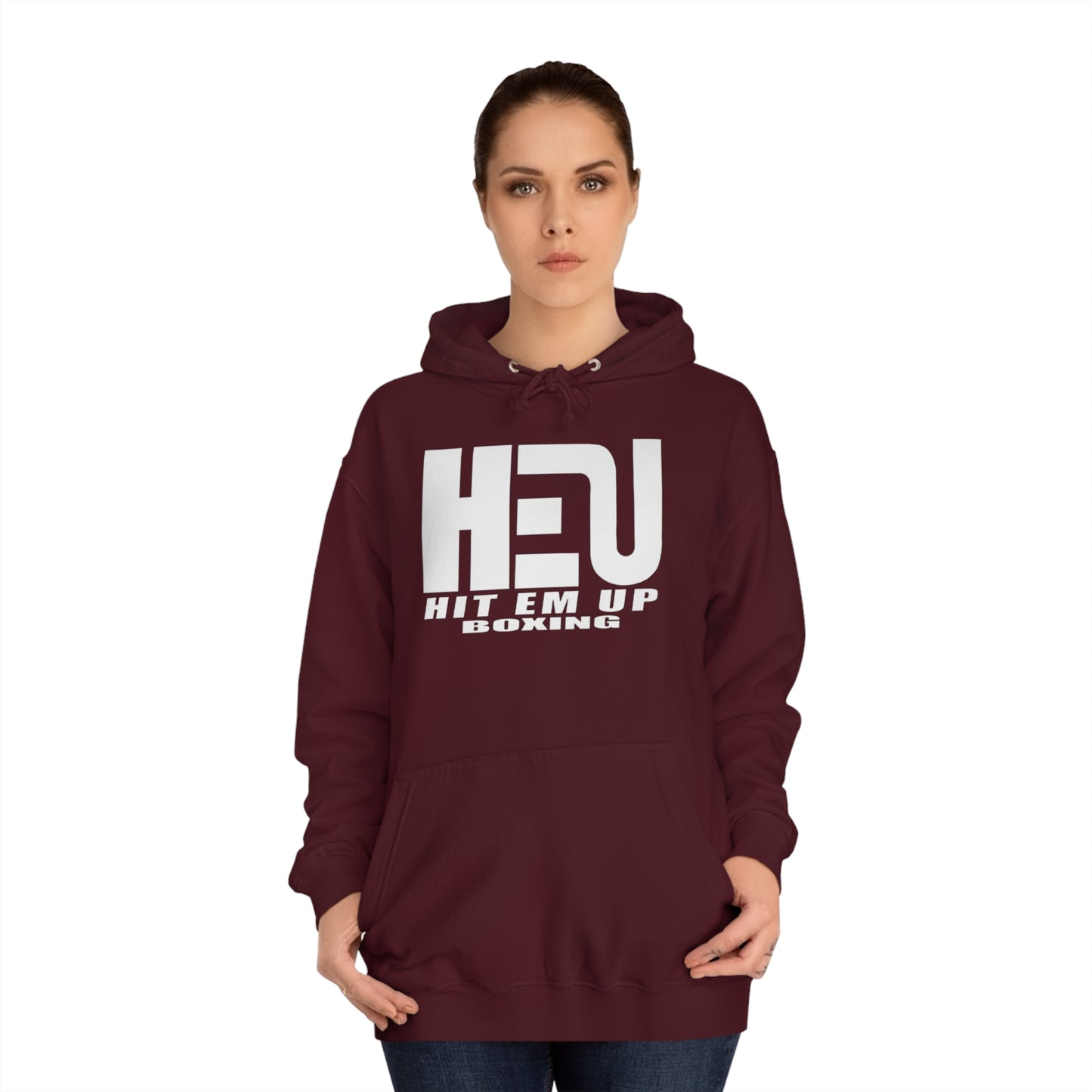 HEU Boxing Unisex Hoodie - White Logo