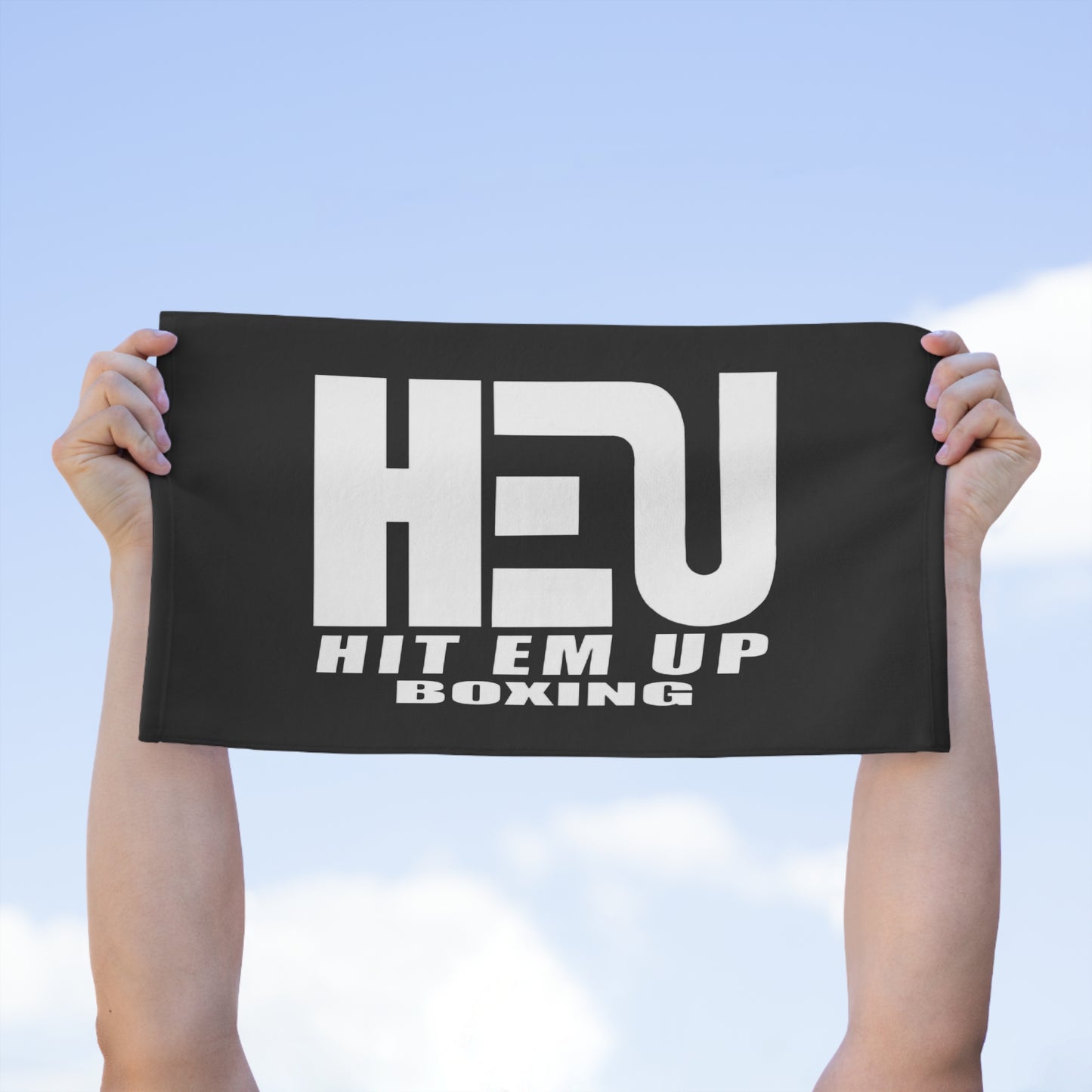 Black HEU Boxing Sport Towel