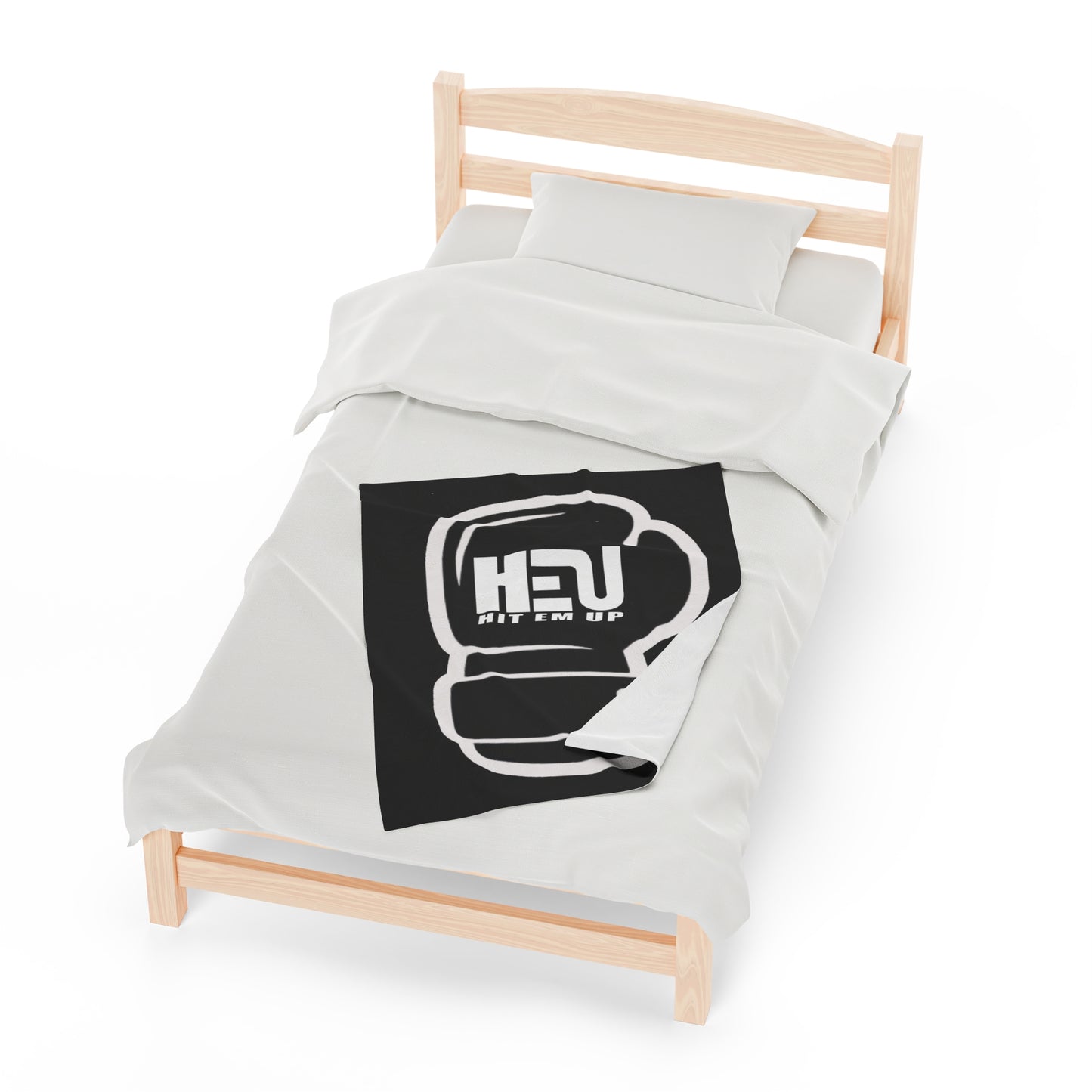 HEU Boxing Glove Logo Plush Blanket