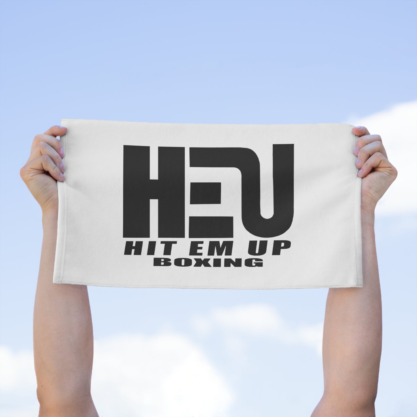 White HEU Boxing Sport Towel