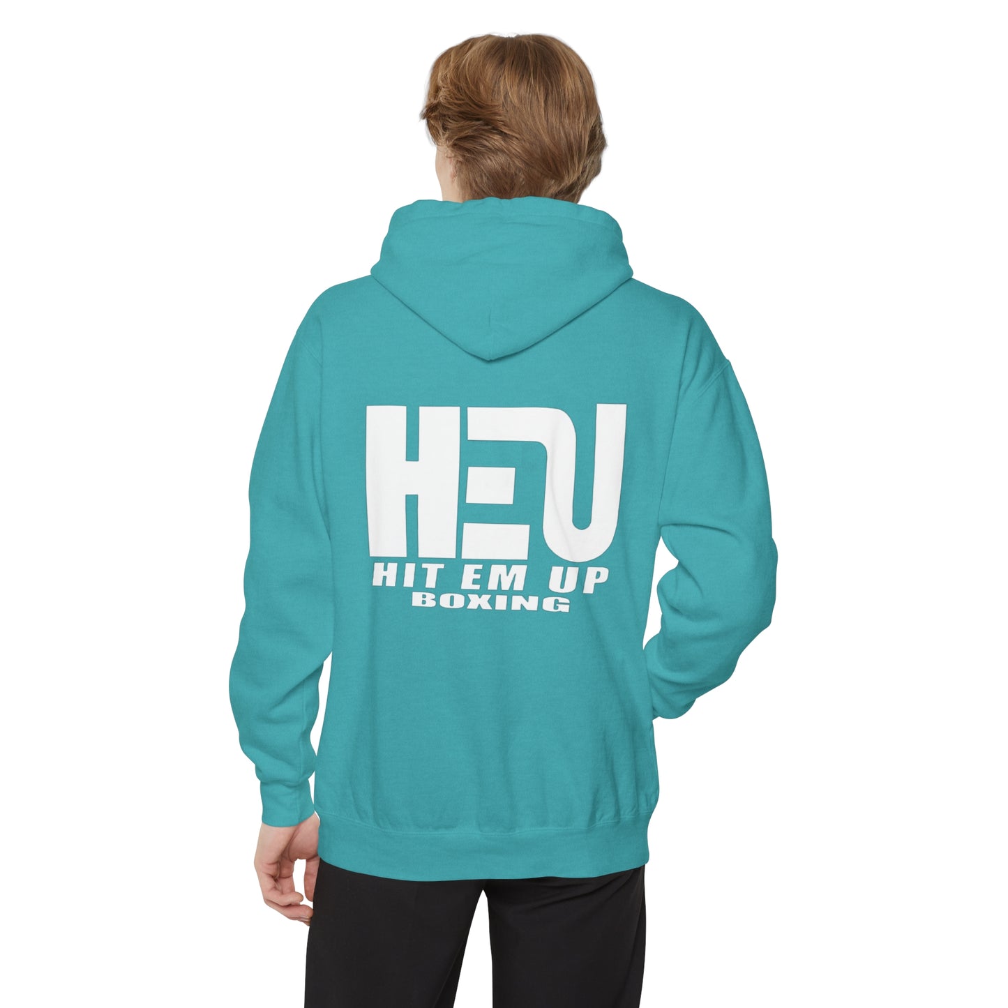 Dual Logo HEU Boxing Heavyweight Unisex Hoodie - White Logo