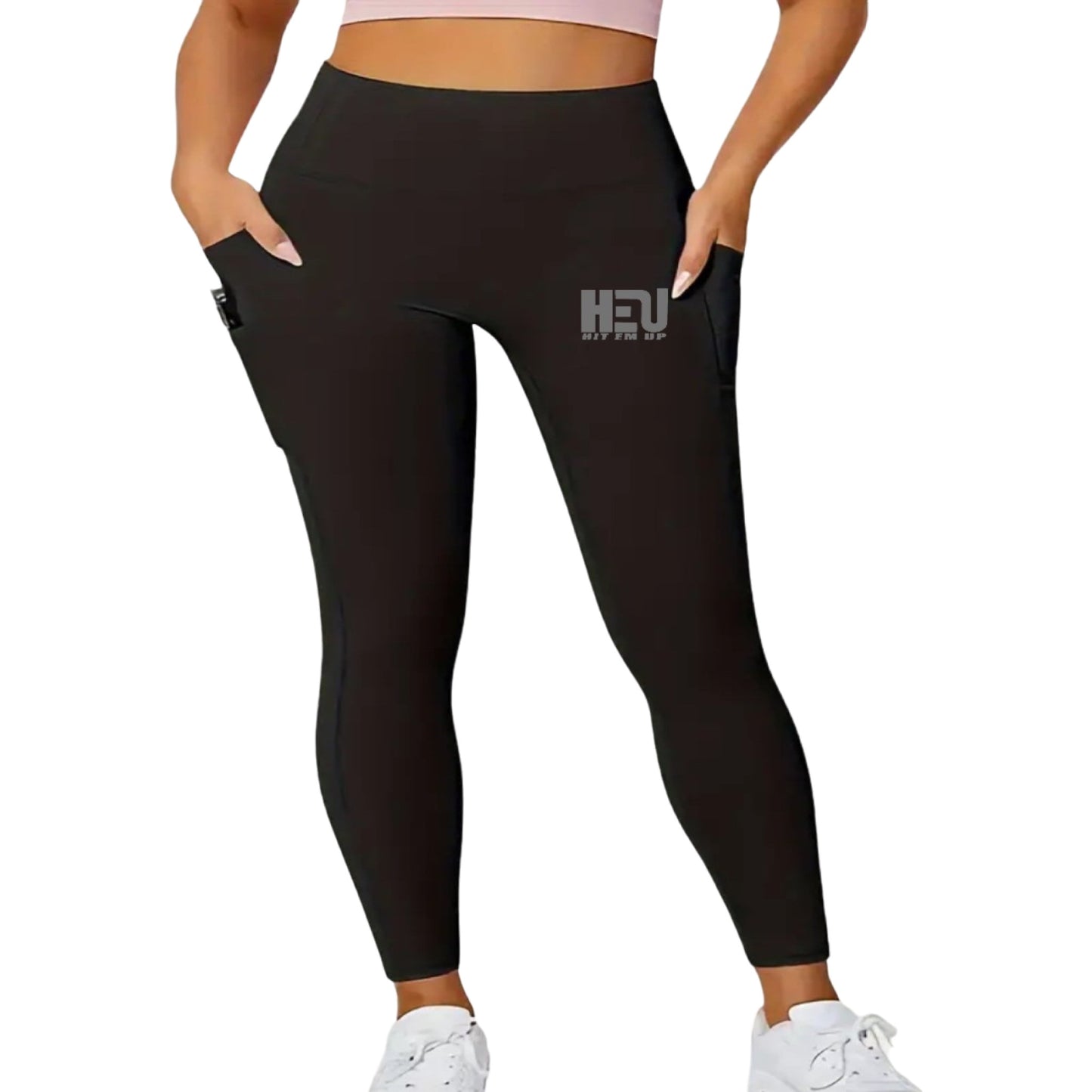 Black Women's HEU Logo Print Leggings