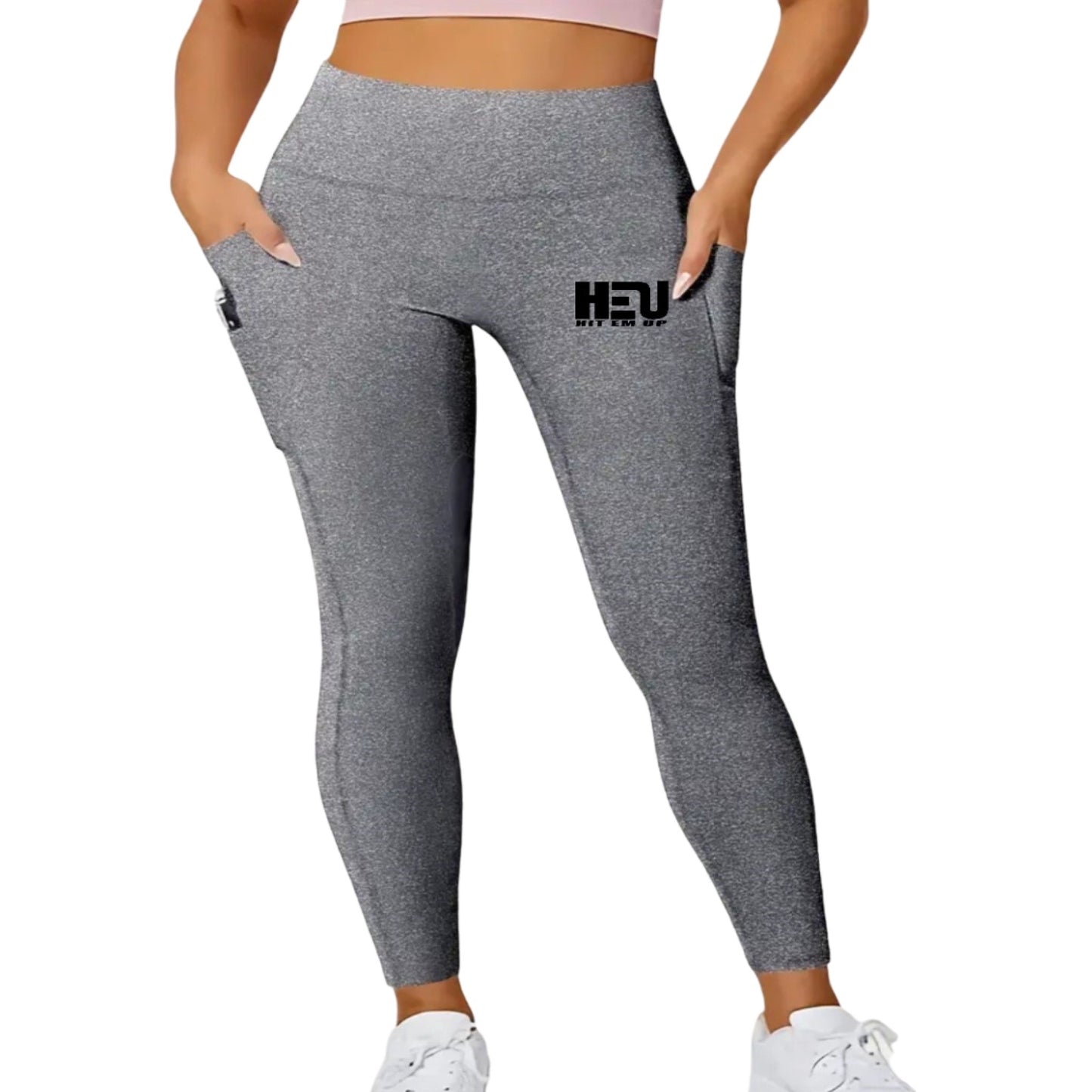 Grey Women's HEU Logo Print Leggings