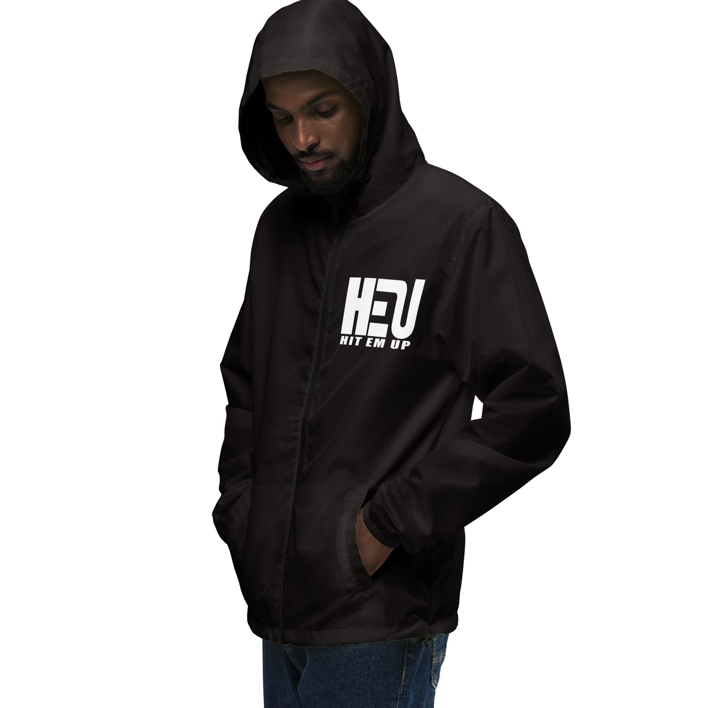 Hit Em Up Lightweight Pocket Logo Zip Up Windbreaker